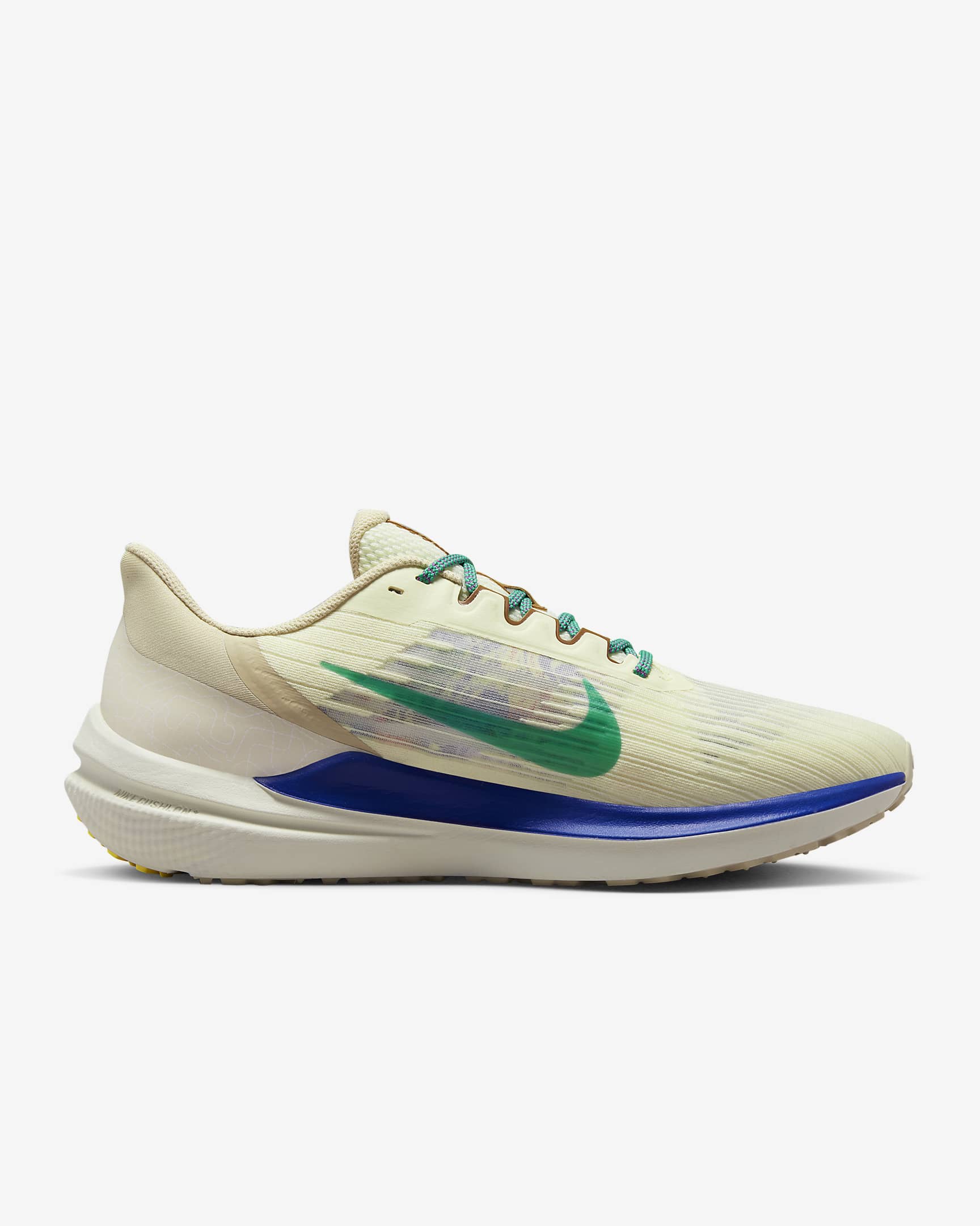 Nike Winflo 9 Premium Men's Road Running Shoes - Coconut Milk/Sand Drift/Racer Blue/Stadium Green