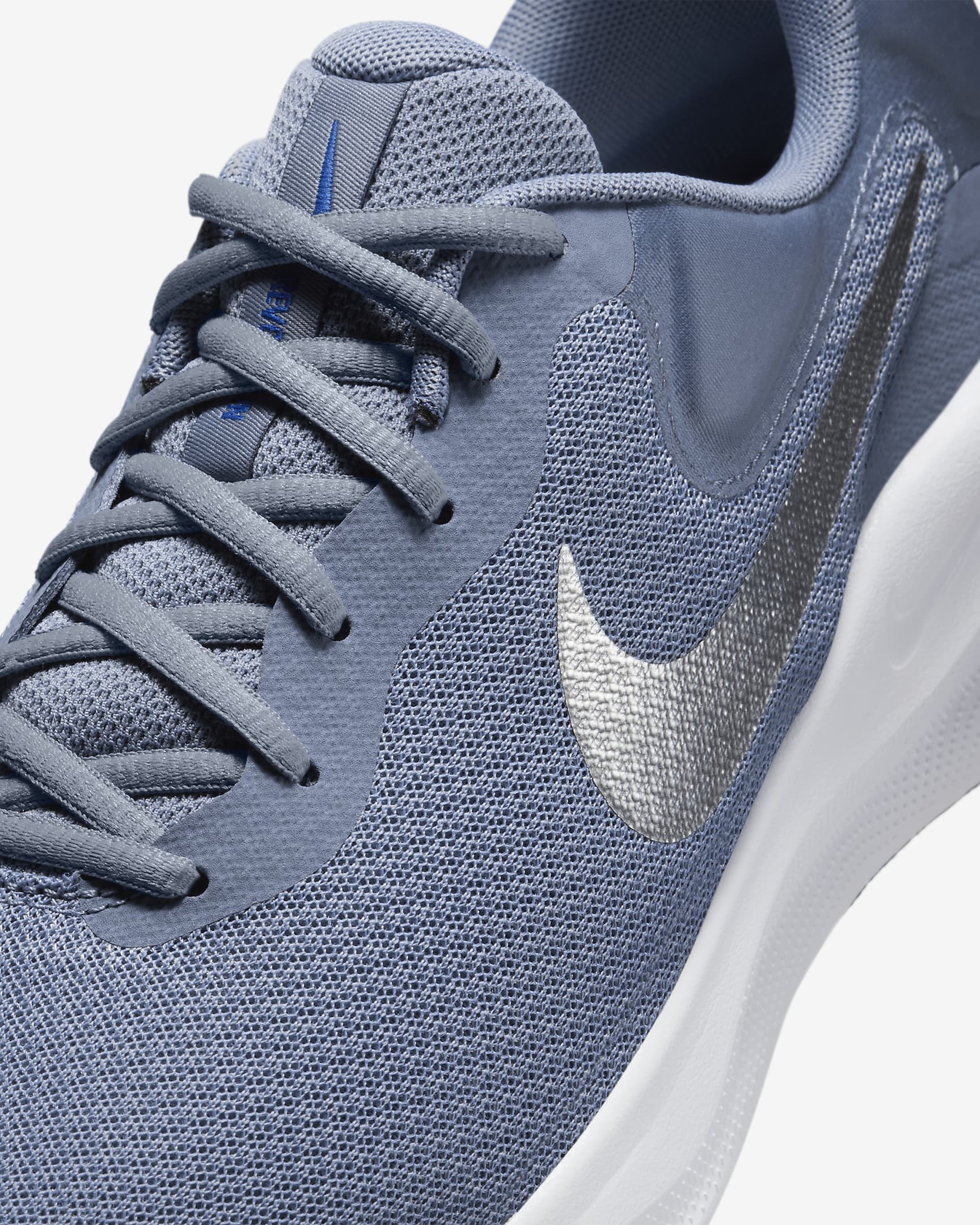 Nike Revolution 7 Men's Road Running Shoes - Ashen Slate/White/Hyper Royal/Metallic Silver