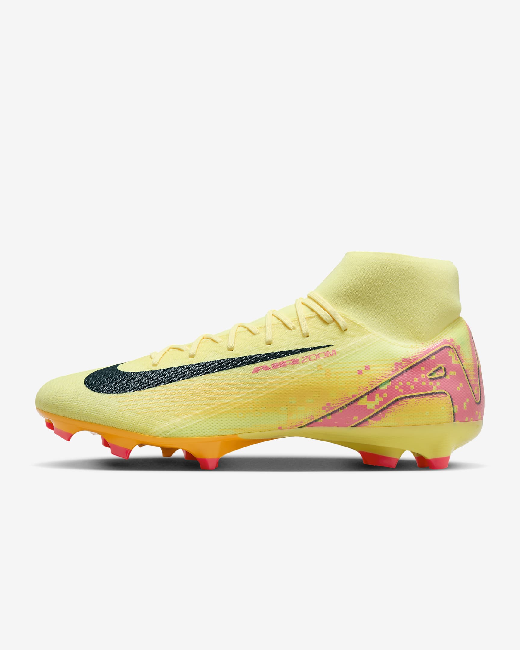 Nike Mercurial Superfly 10 Academy 'Kylian Mbappé' MG High-Top Football Boot - Light Laser Orange/Armoury Navy