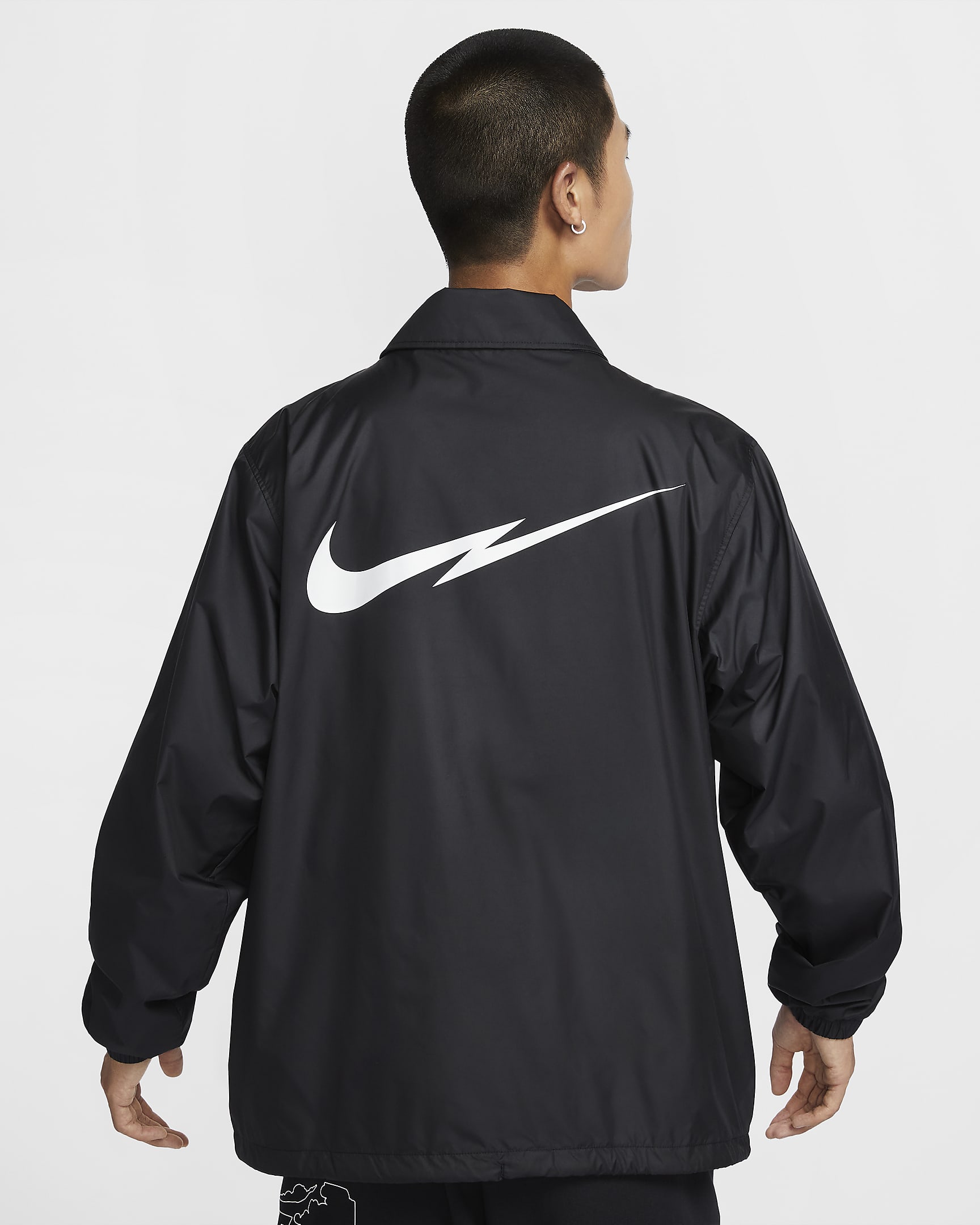 Nike Club Men's Coaching Jacket - Black/White