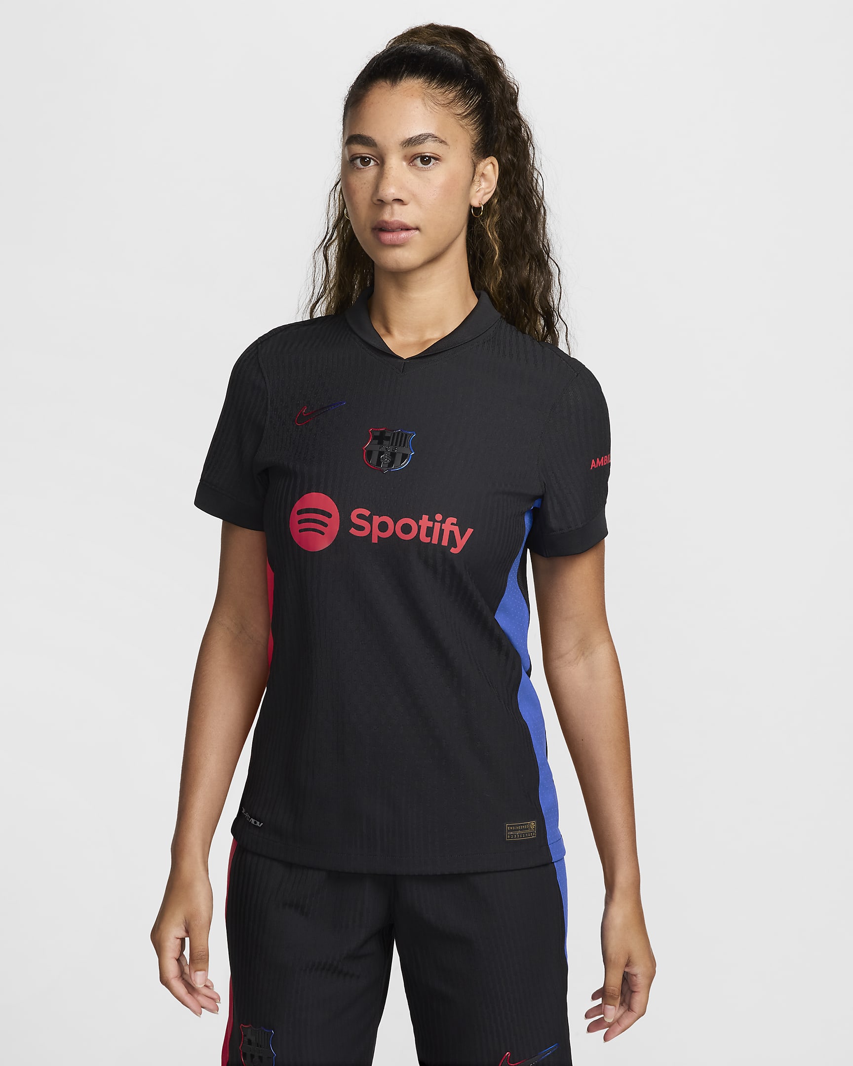 F.C. Barcelona 2024/25 Match Away Women's Nike Dri-FIT ADV Football Authentic Shirt - Black/University Red/Hyper Royal/Black