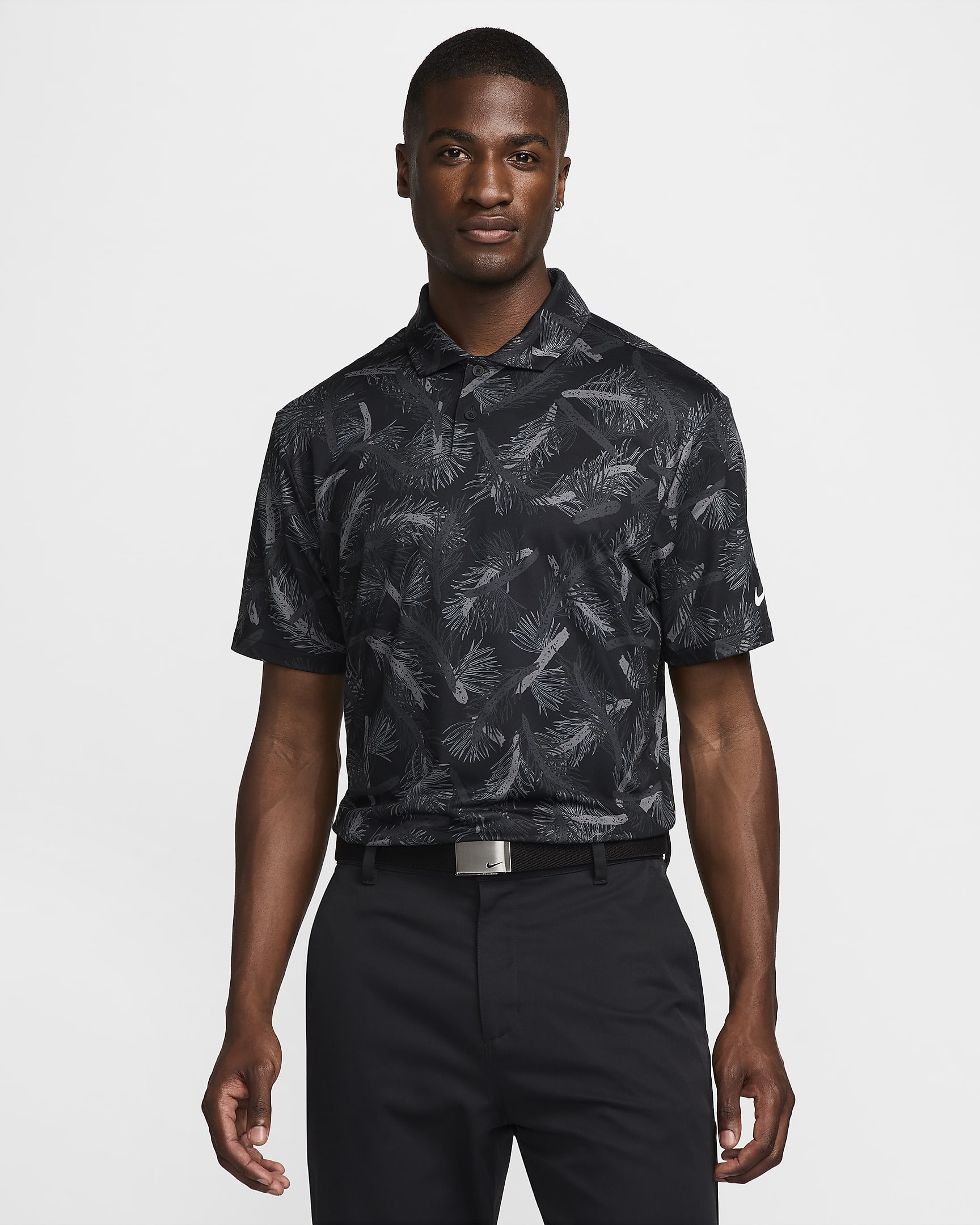 Nike Tour Men's Dri-FIT Golf Polo - Dark Smoke Grey/White