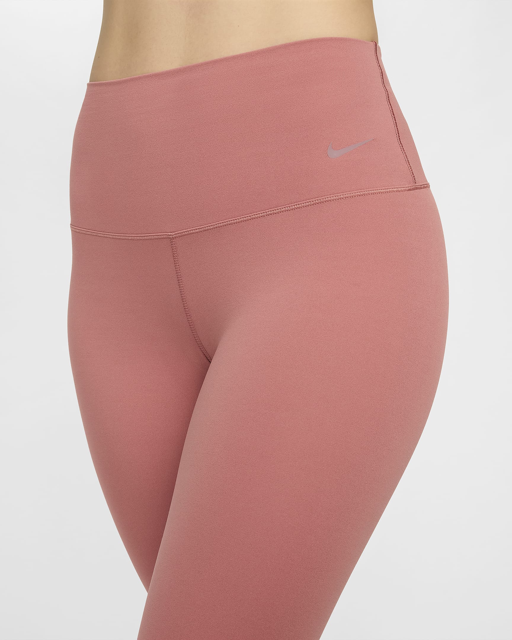 Nike Zenvy Women's Gentle-Support High-Waisted 7/8 Leggings - Canyon Pink/Black