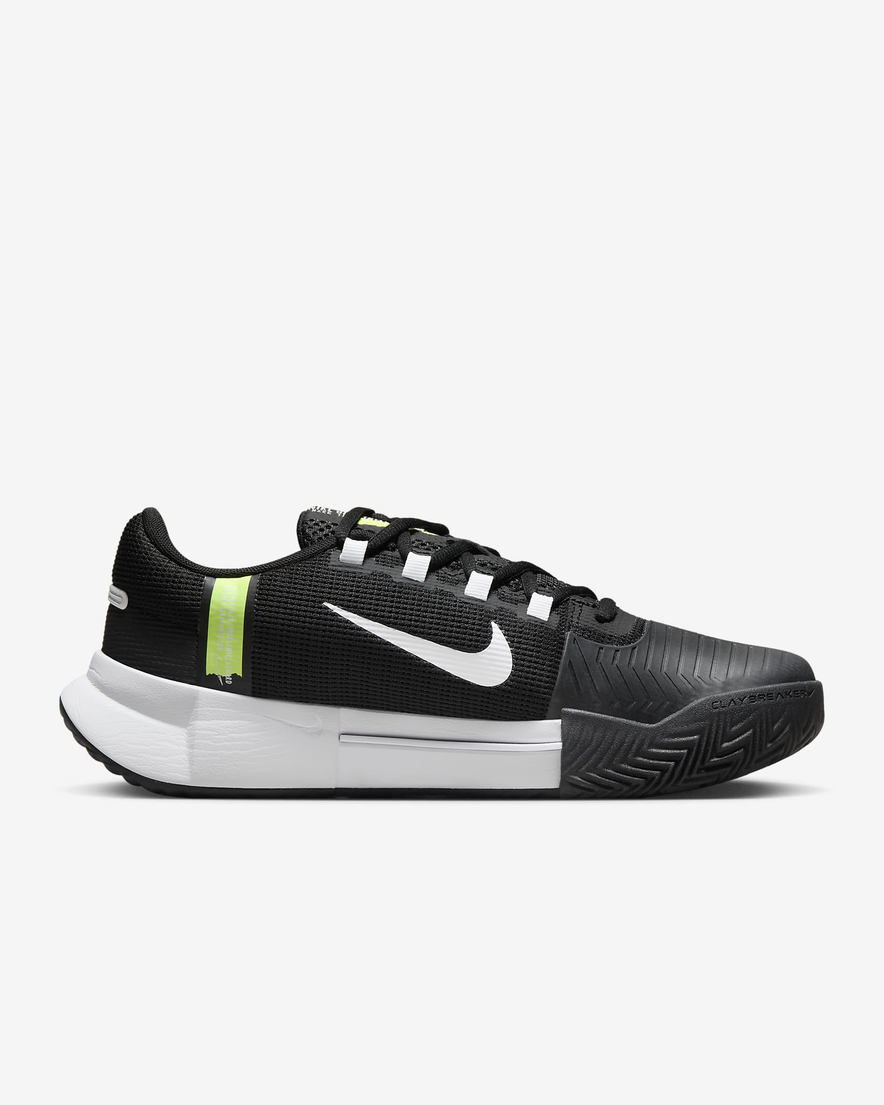 Chaussure de tennis pour terre battue Nike GP Challenge 1 pour femme - Noir/Noir/Blanc