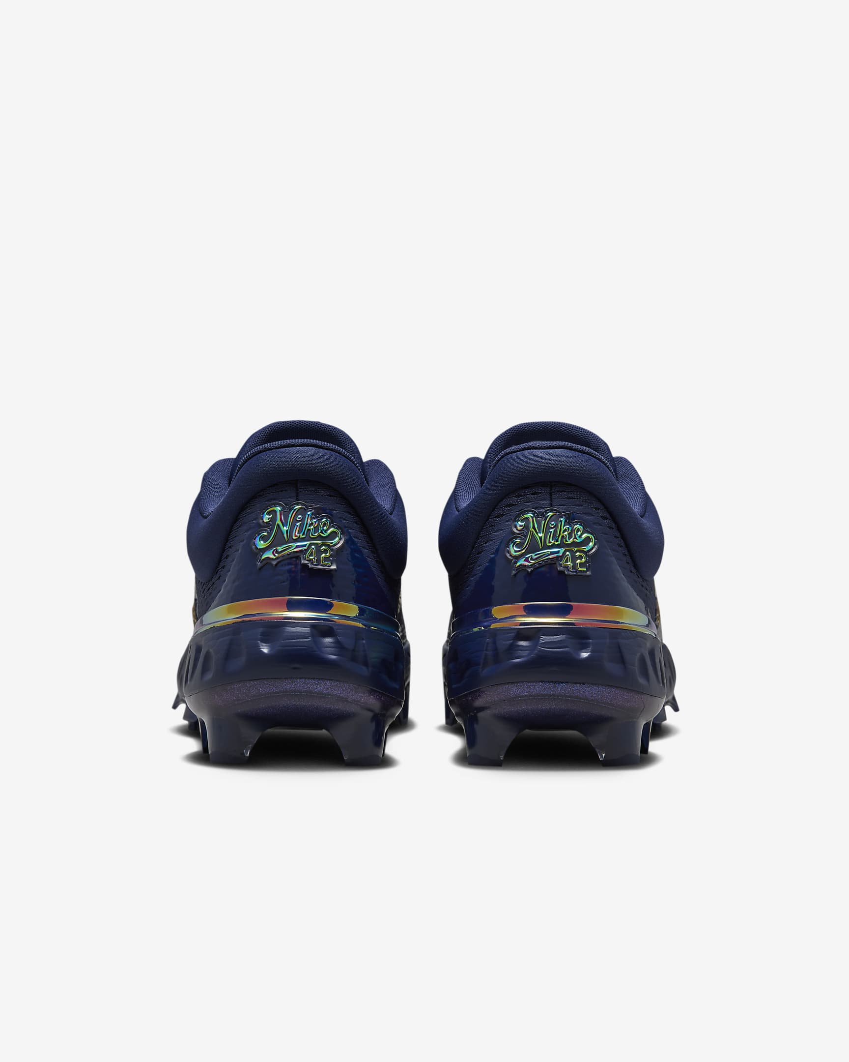 Nike Alpha Huarache Elite 4 Low MCS JRD Baseball Cleats - Midnight Navy/Midnight Navy/Metallic Gold