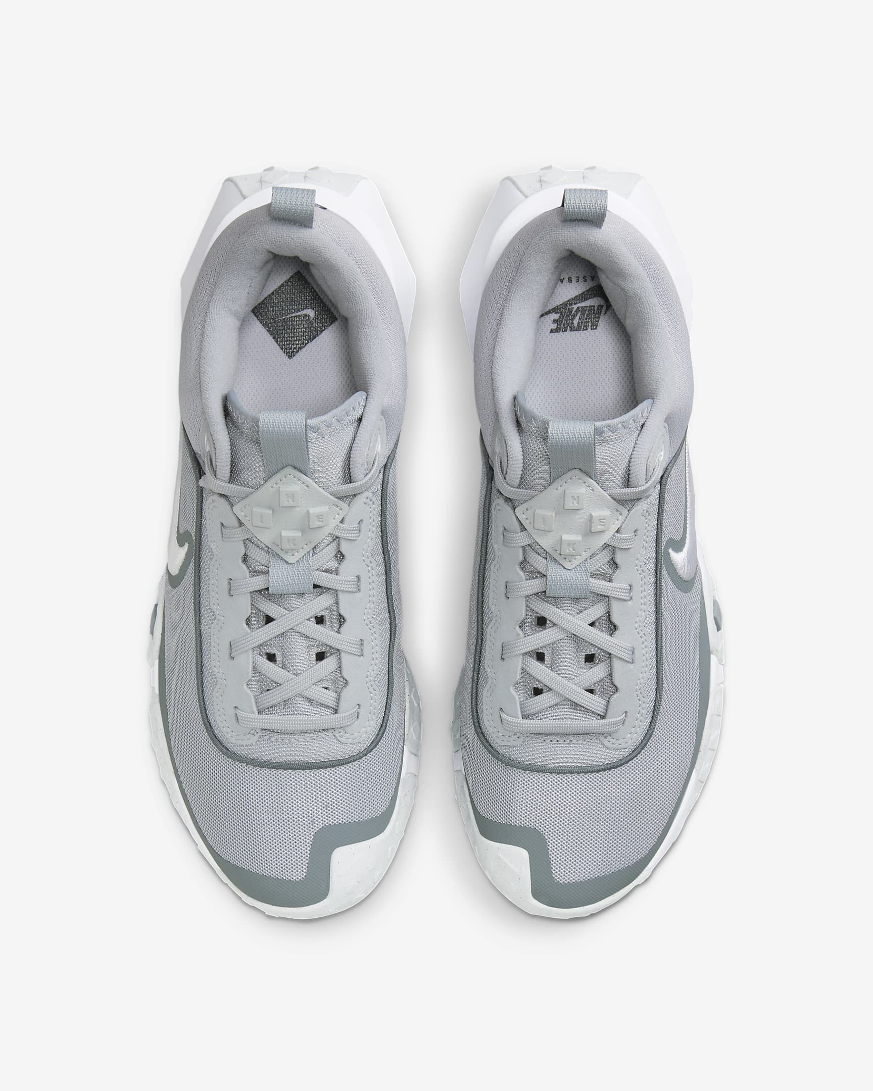 Nike Air Diamond Varsity Turf Men's Baseball Shoes - Wolf Grey/Cool Grey/Pure Platinum/White