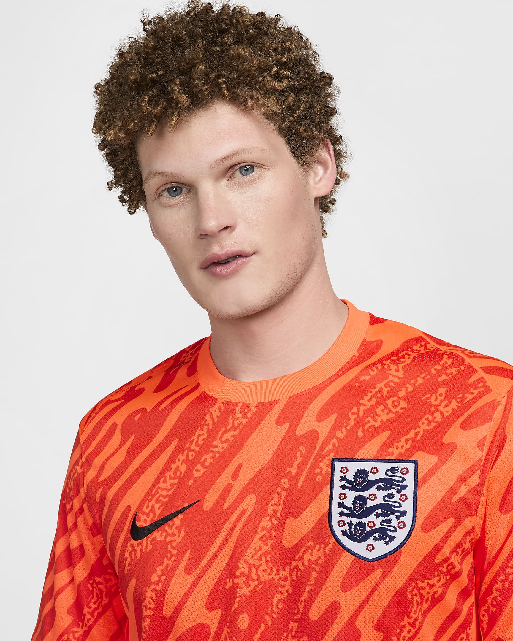 Maillot de foot à manches courtes replica Nike Dri-FIT Angleterre (Équipe féminine) 2024/25 Stadium Gardien de but pour homme - Total Orange/Safety Orange/Safety Orange/Noir