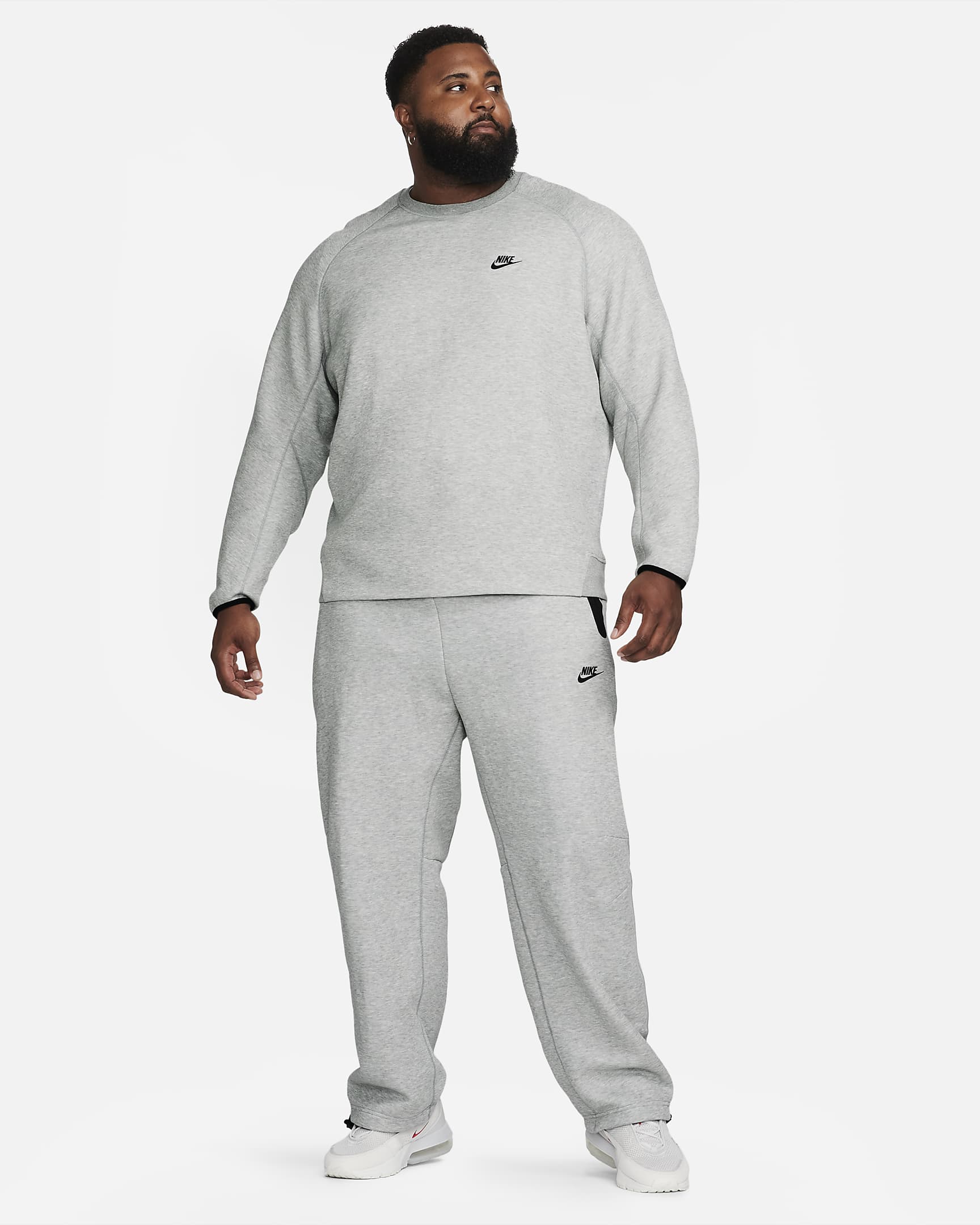 Haut Nike Sportswear Tech Fleece pour homme - Dark Grey Heather/Noir