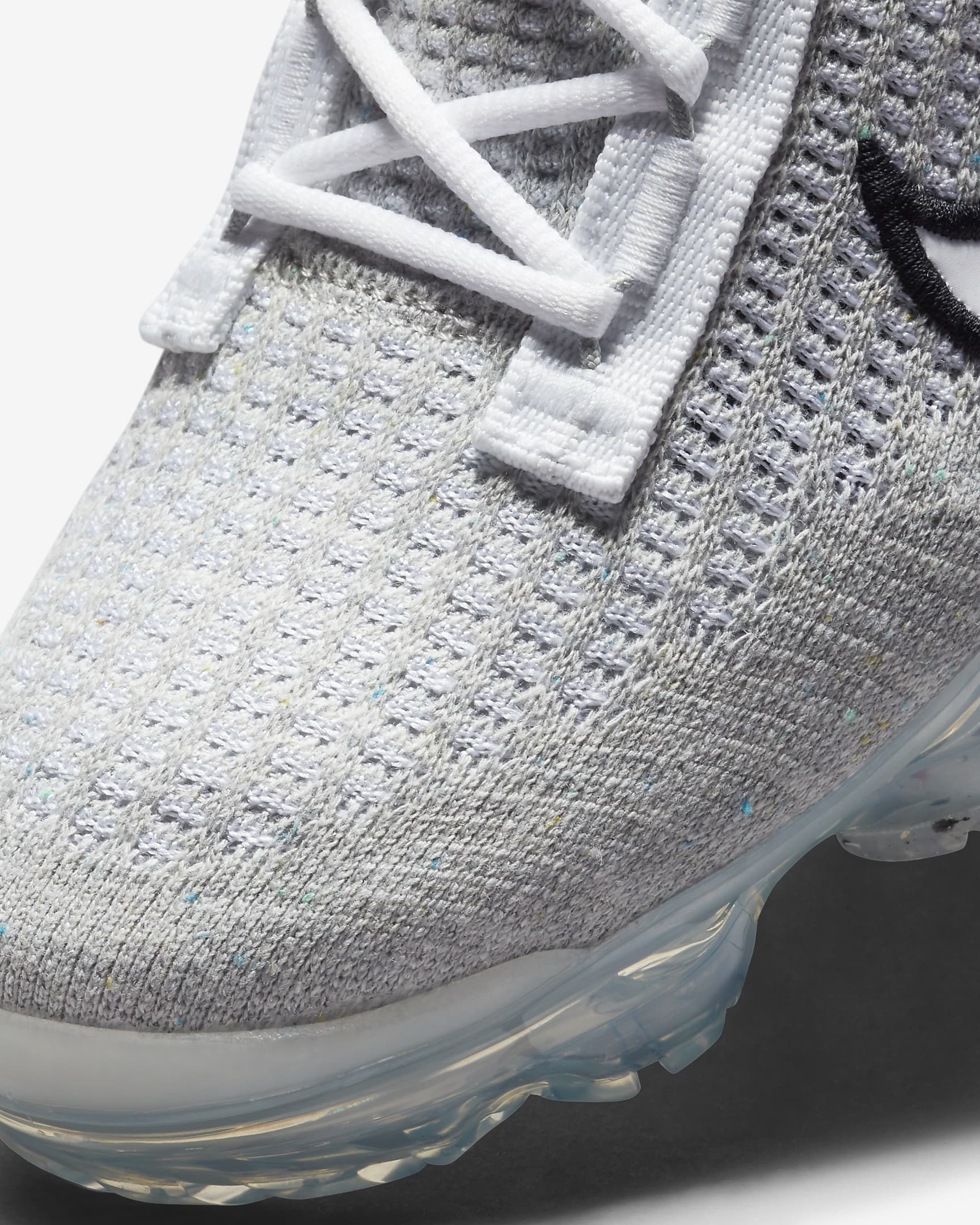 Nike Air VaporMax 2021 FK Schuh für ältere Kinder - Weiß/Schwarz/Metallic Silver/Weiß