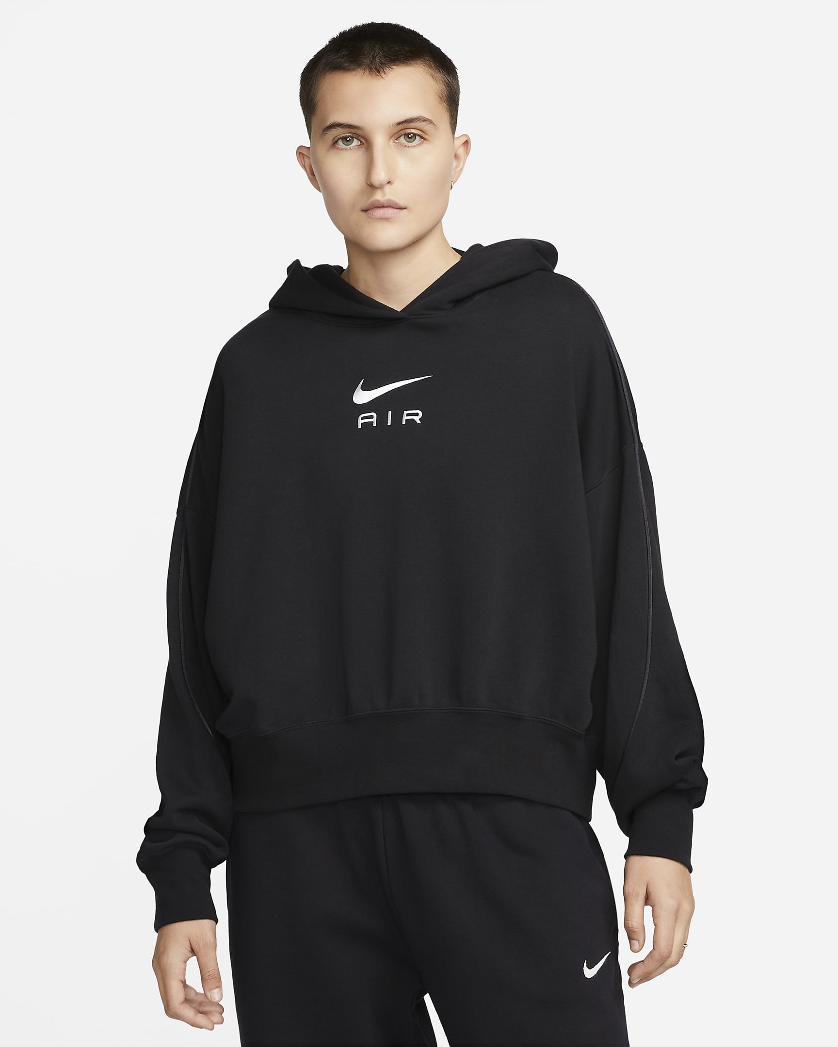 Nike Air Women's Fleece Hoodie - Black/Black/White