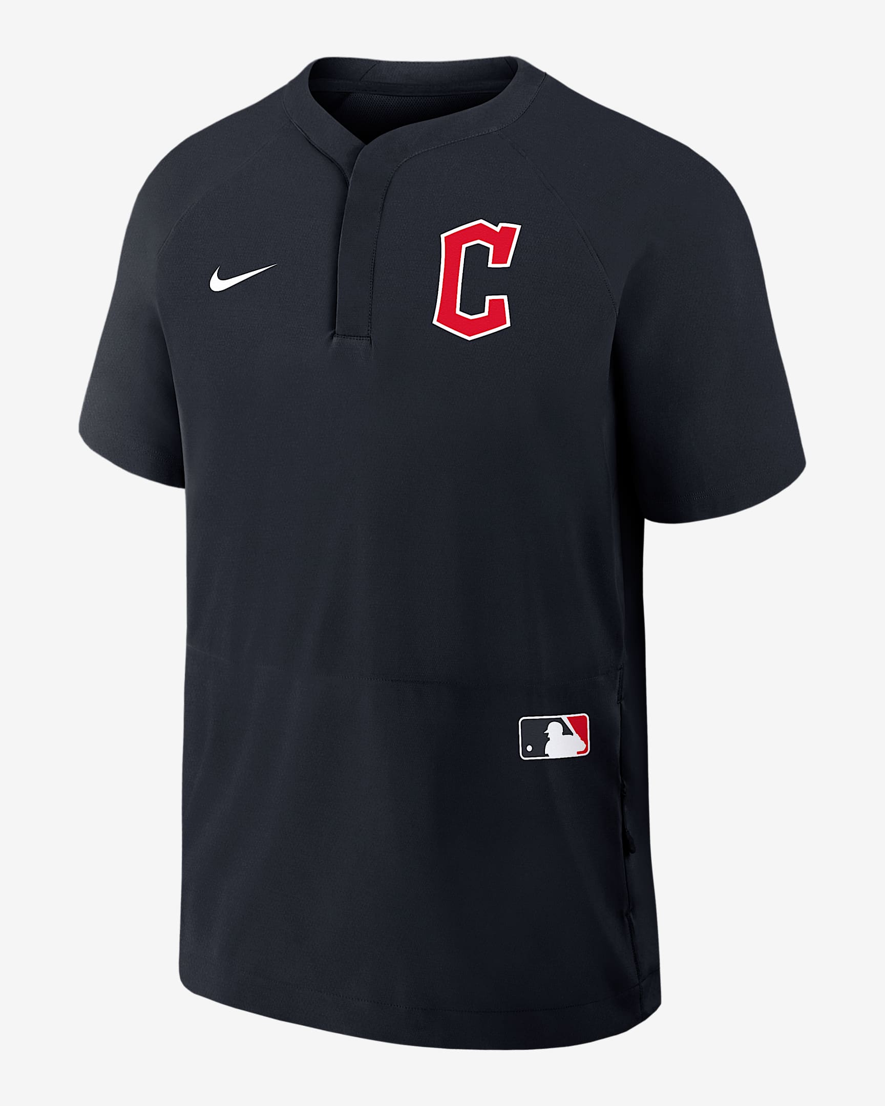 Cleveland Guardians Authentic Collection Men's Nike MLB Short-Sleeve Windshirt - Navy