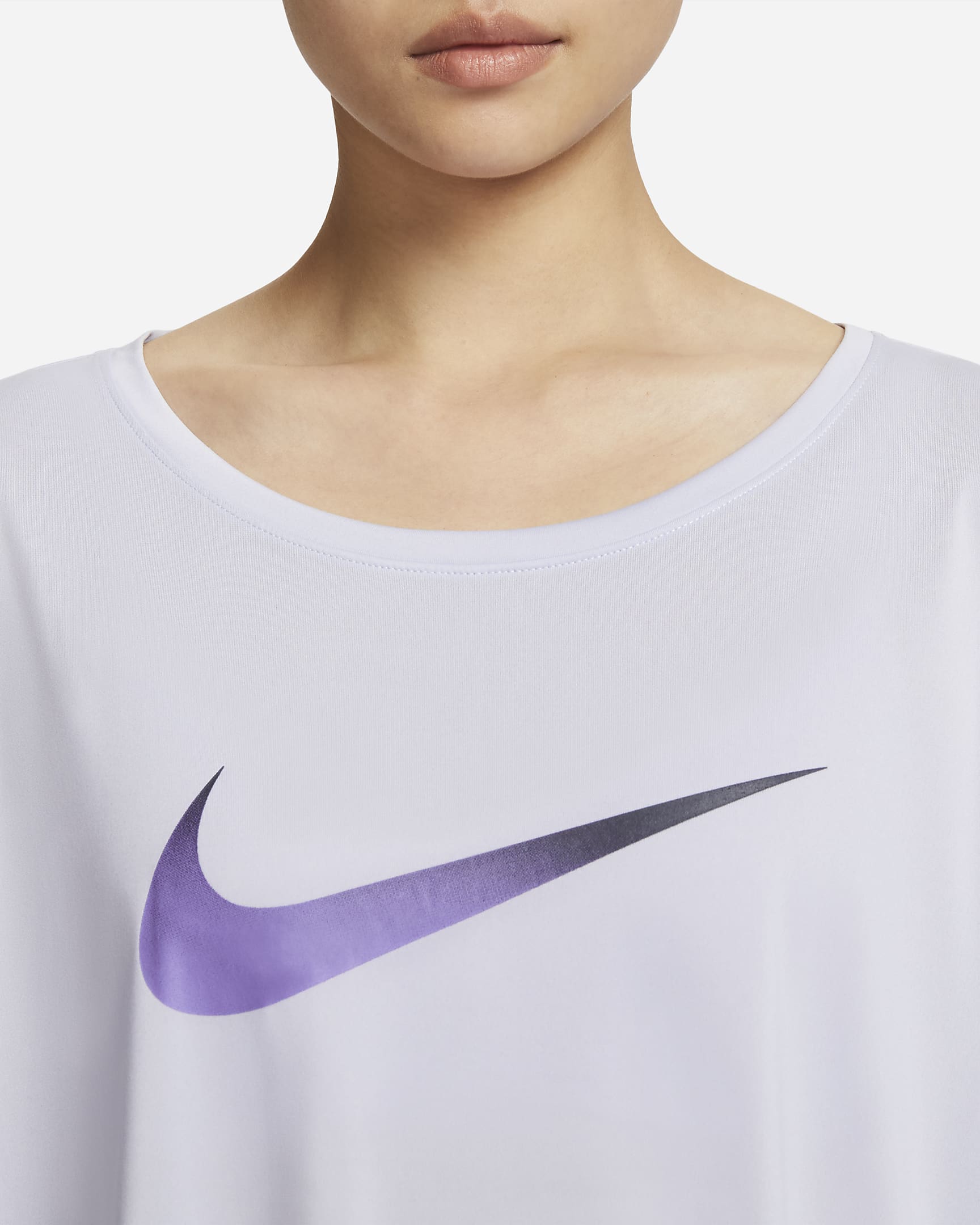 Nike Dri-FIT One Women's Short-Sleeve Running Top (Plus Size) - Oxygen Purple