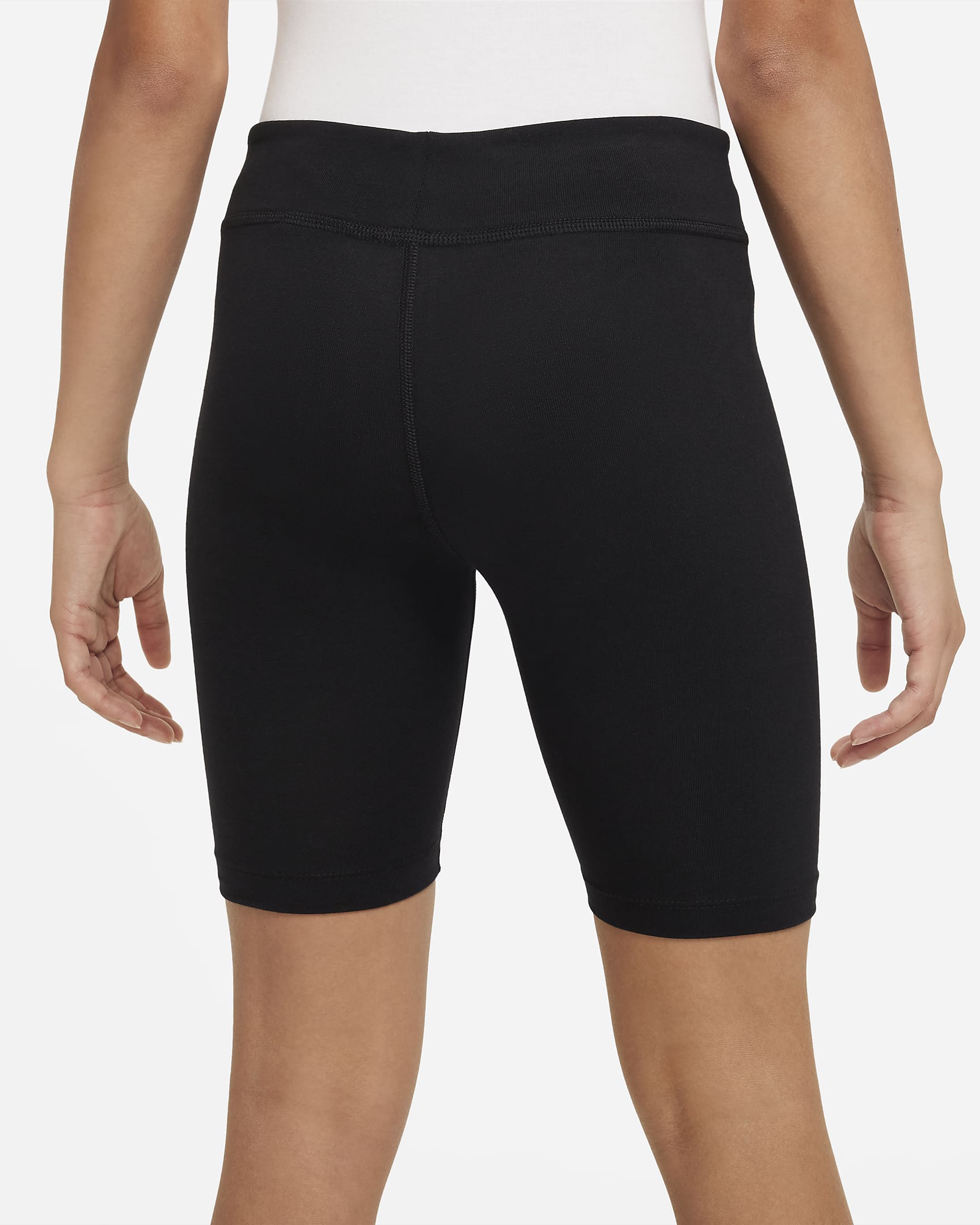 Shorts modello ciclista 18 cm Nike – Ragazza - Nero/Bianco