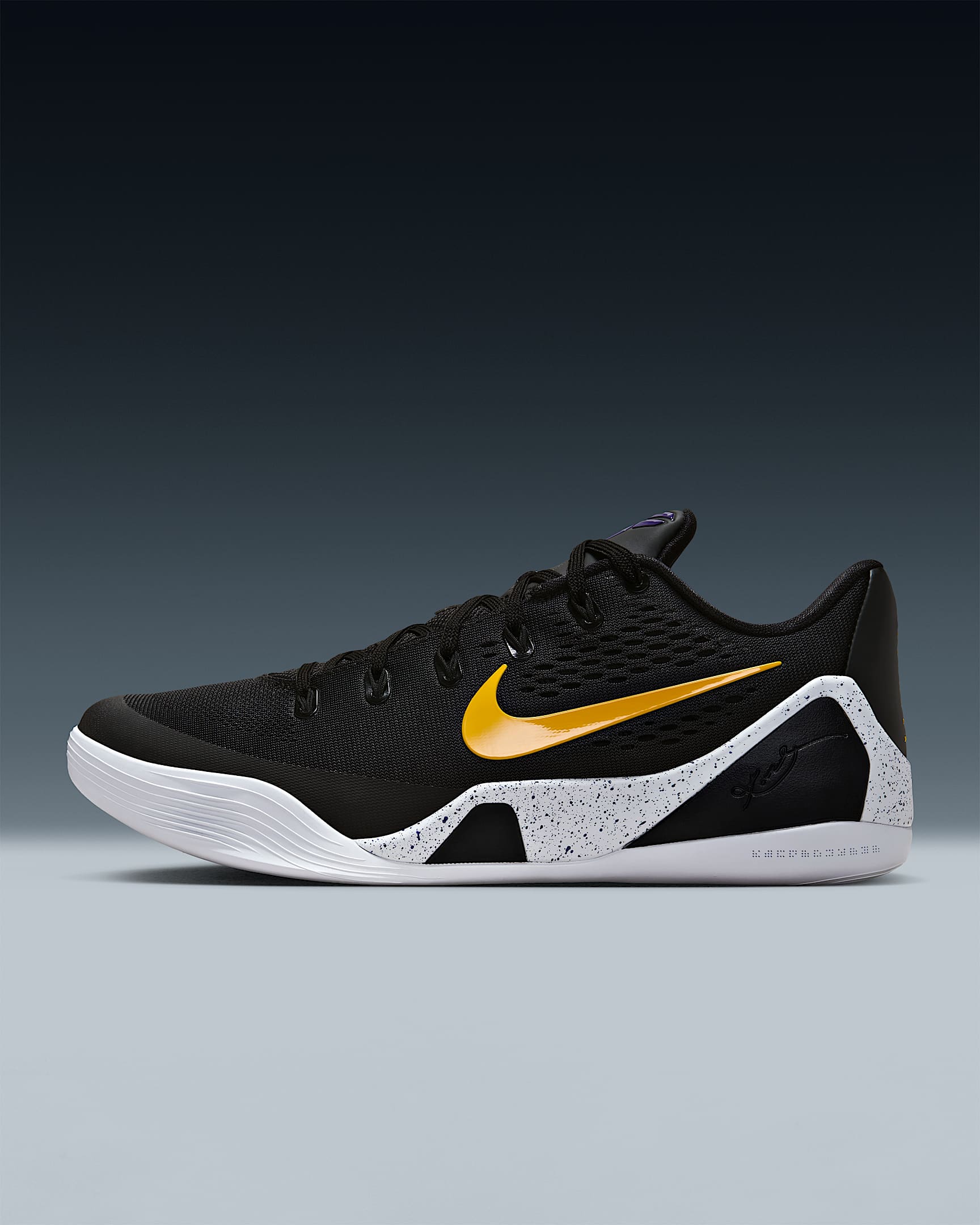 Kobe IX Elite Low EM Protro Basketball Shoes - Black/White/University Gold