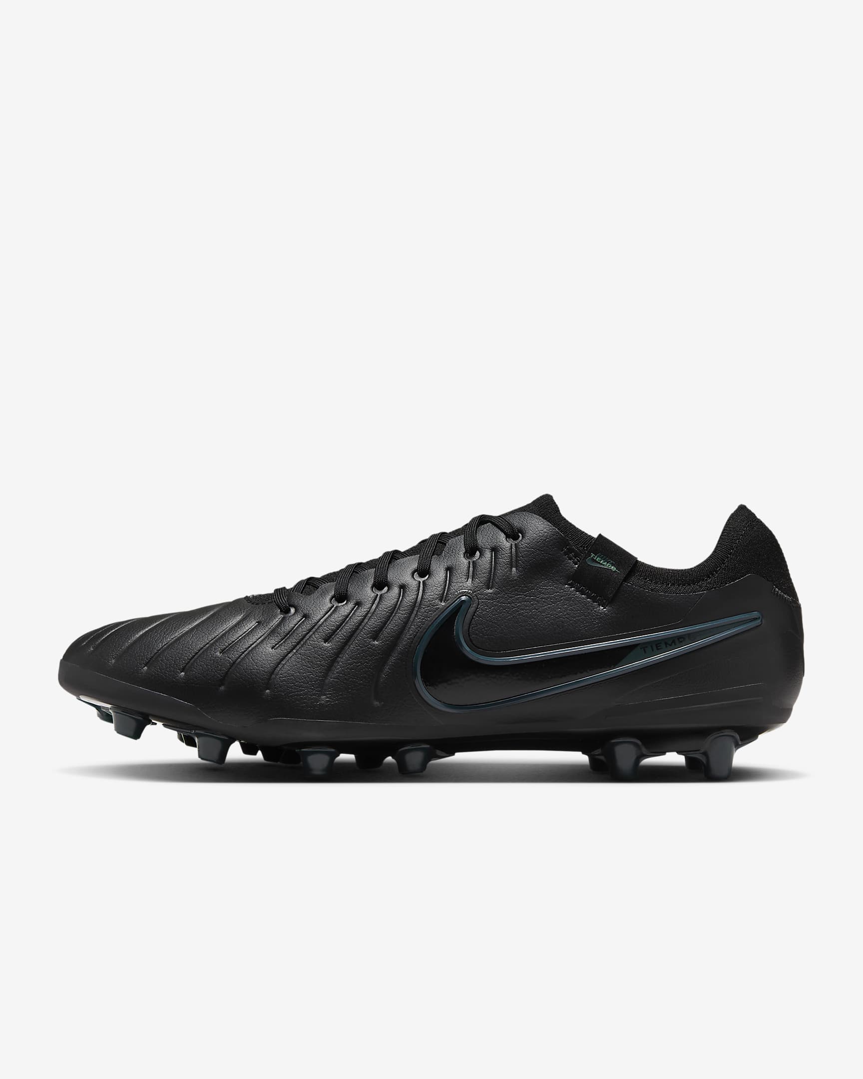 Chaussure de foot basse à crampons pour terrain synthétique Nike Tiempo Legend 10 Pro - Noir/Deep Jungle/Noir