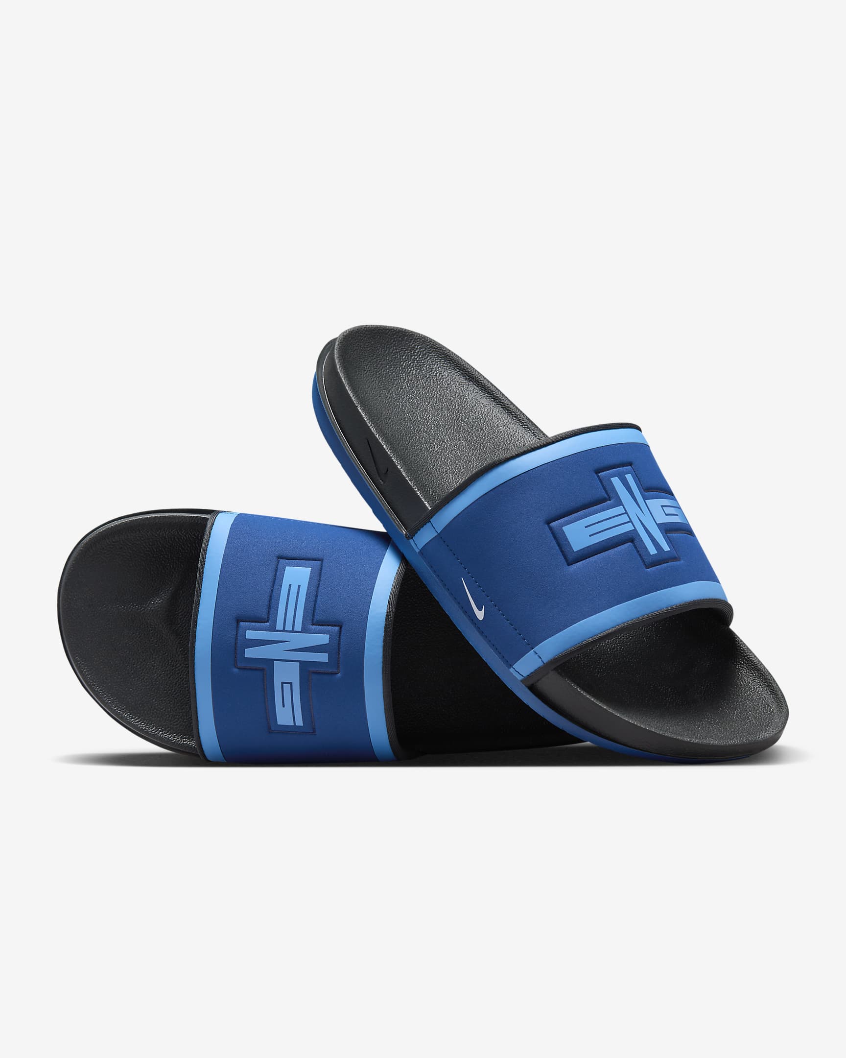 Offcourt (England) Nike Fußball-Slides - Gym Blue/Dark Smoke Grey/Coast/Weiß