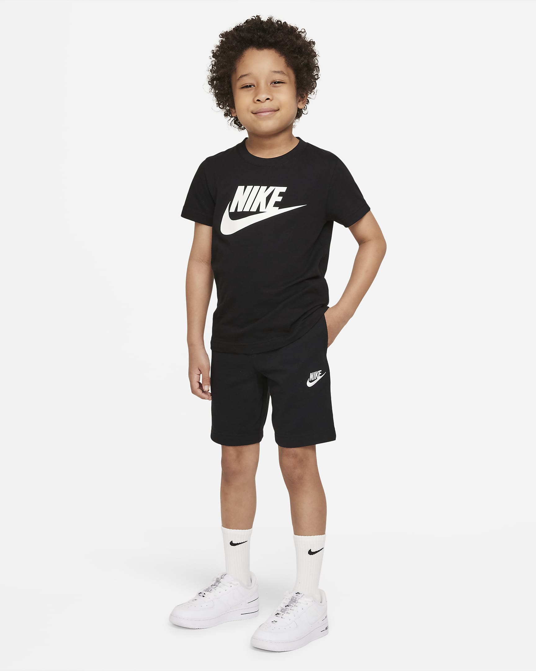 Nike Sportswear Club Little Kids' Shorts - Black