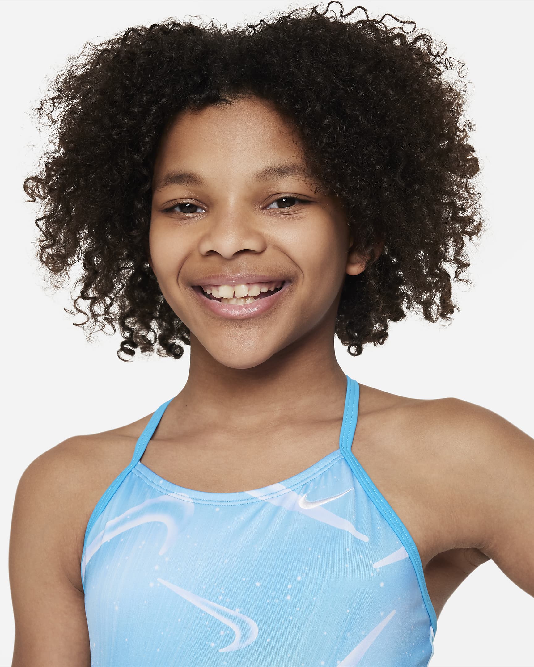 Nike Aurora Swoosh Older Kids' (Girls') Cross-Back One-Piece Swimsuit ...