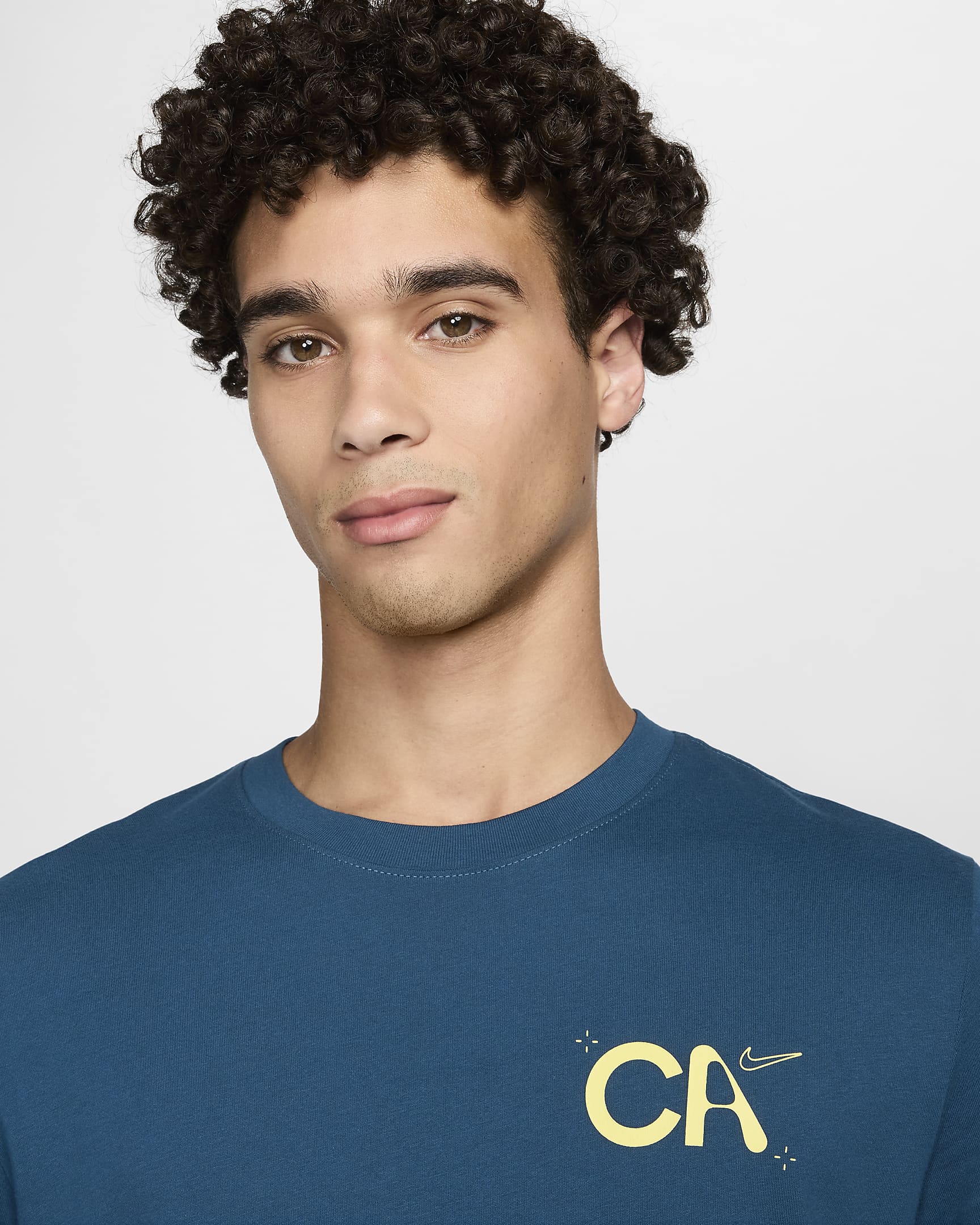 Playera de fútbol Nike con gráfico para hombre Club América - Azul valeriana