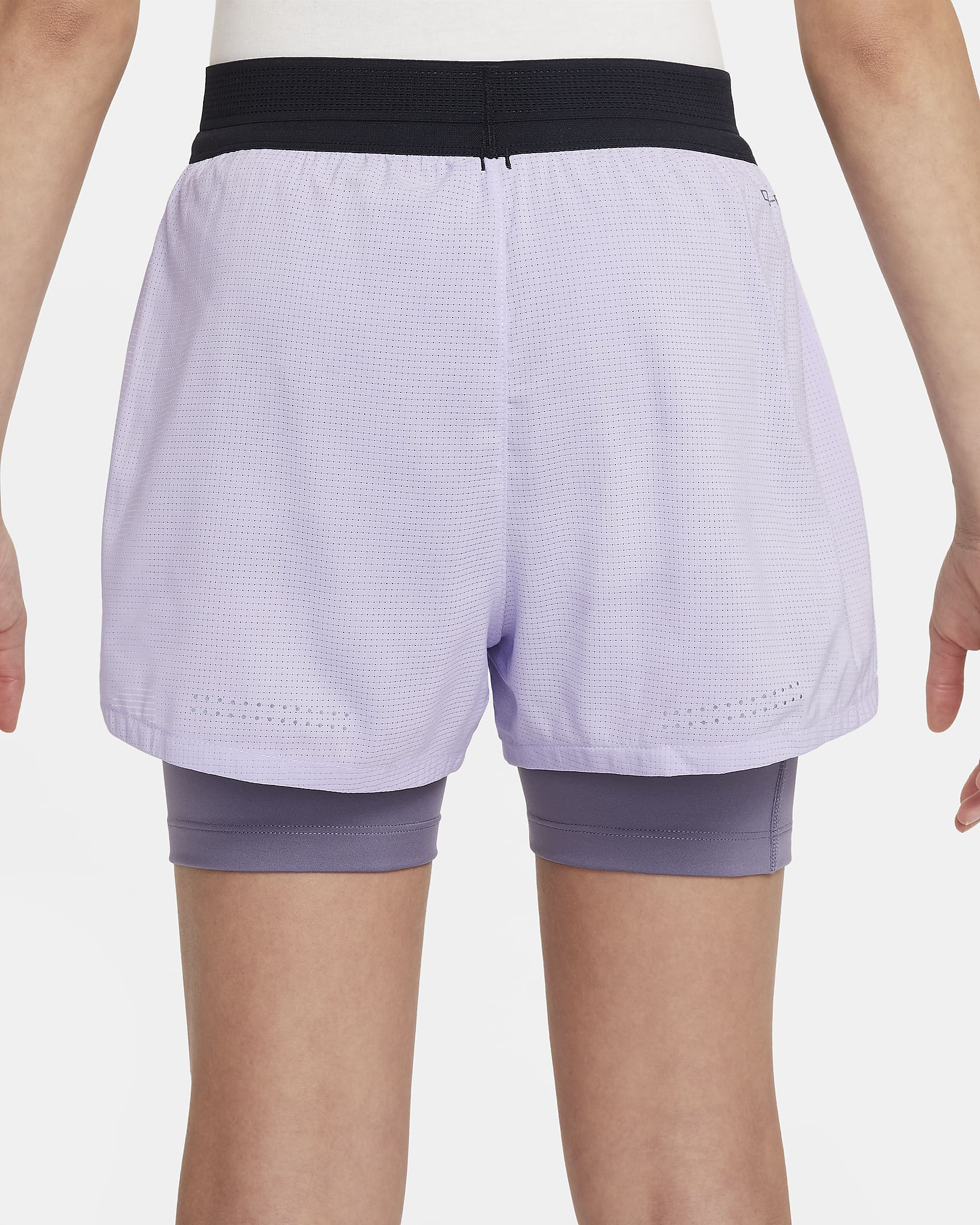 Nike Big Kids' (Girls') Dri-FIT ADV Shorts - Hydrangeas/Daybreak/Black