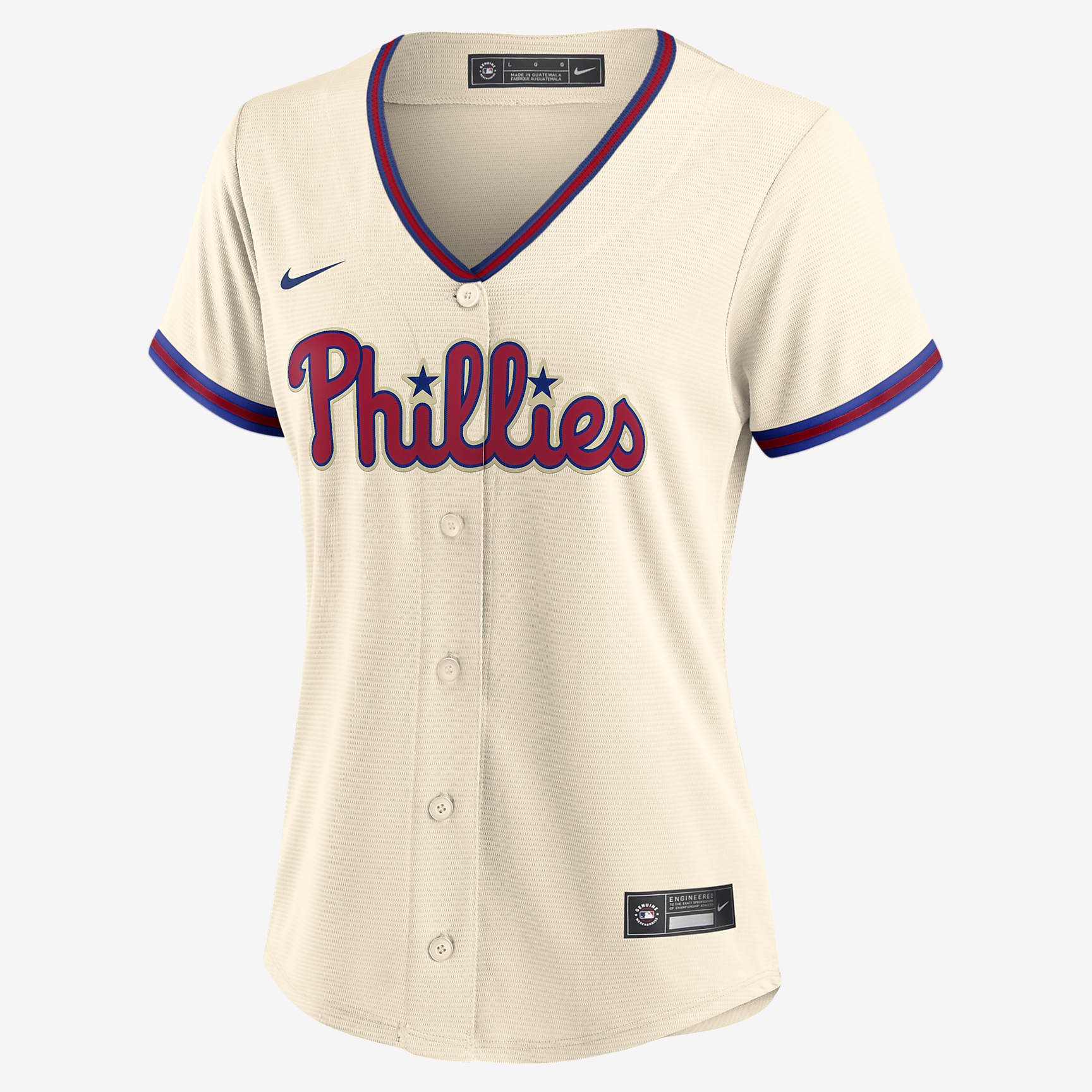 Camiseta de béisbol réplica para mujer MLB Philadelphia Phillies.