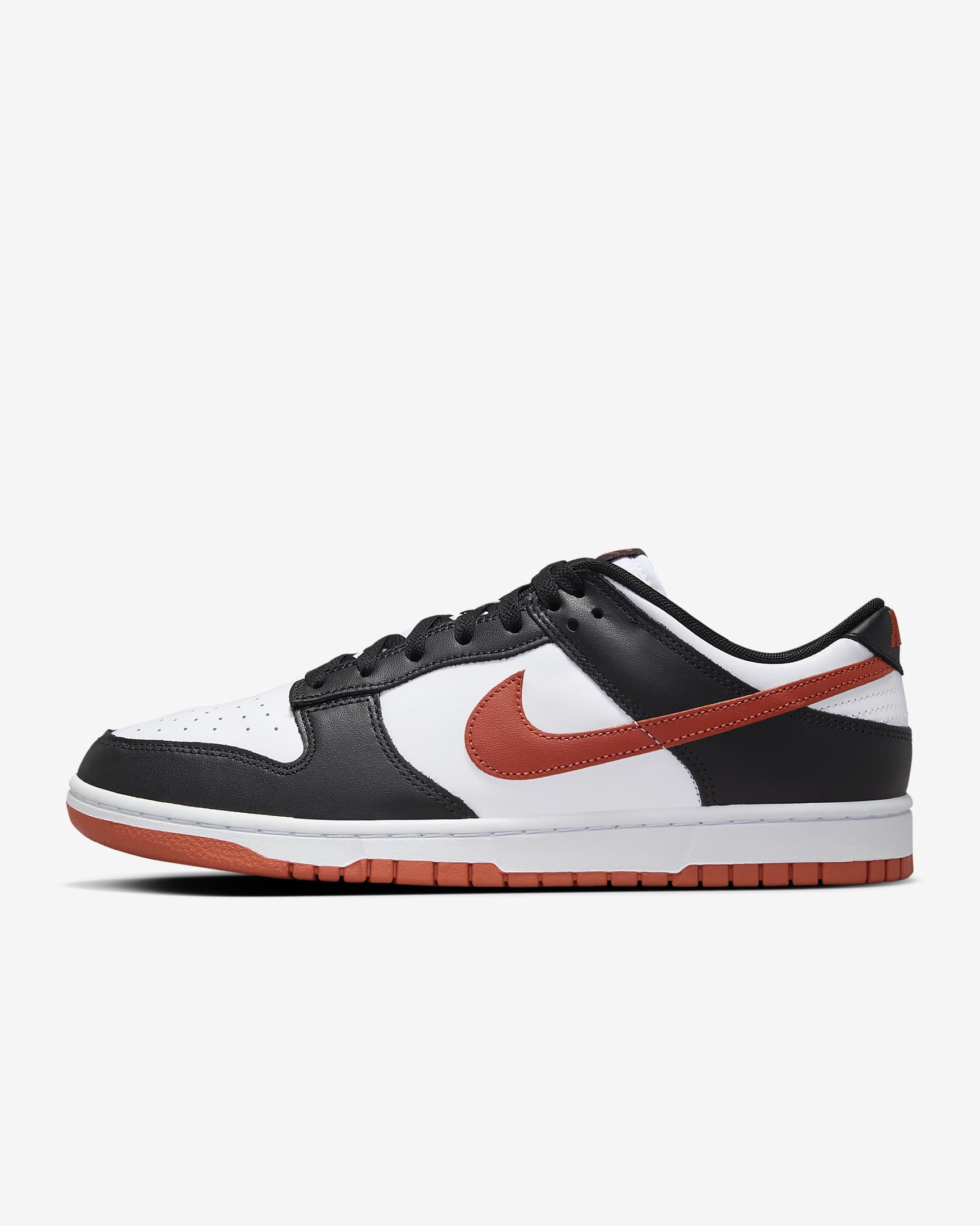 Nike Dunk Low Retro Men's Shoes - White/Black/Dragon Red