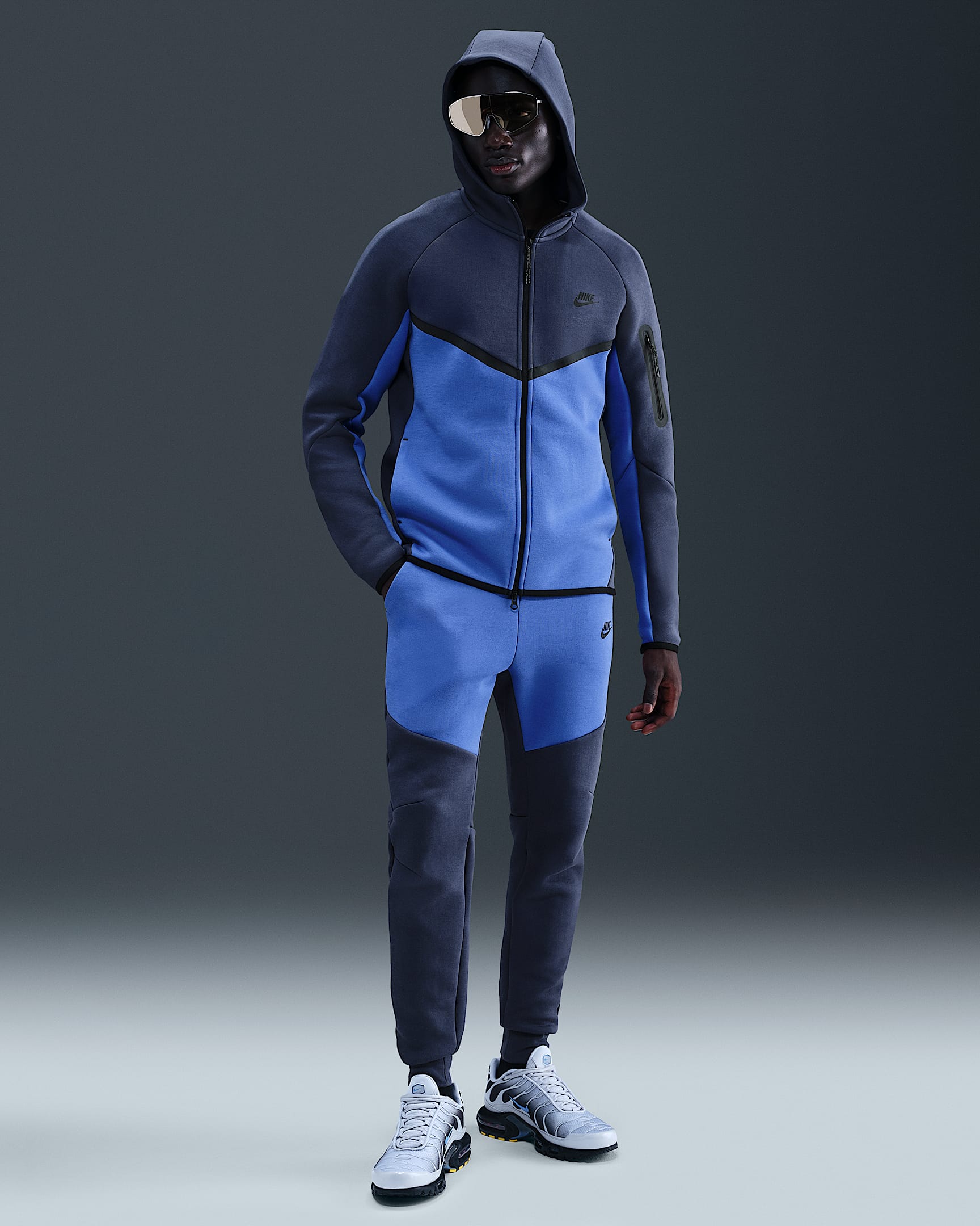 Nike Tech Men's Fleece Joggers - Thunder Blue/Comet Blue/Black