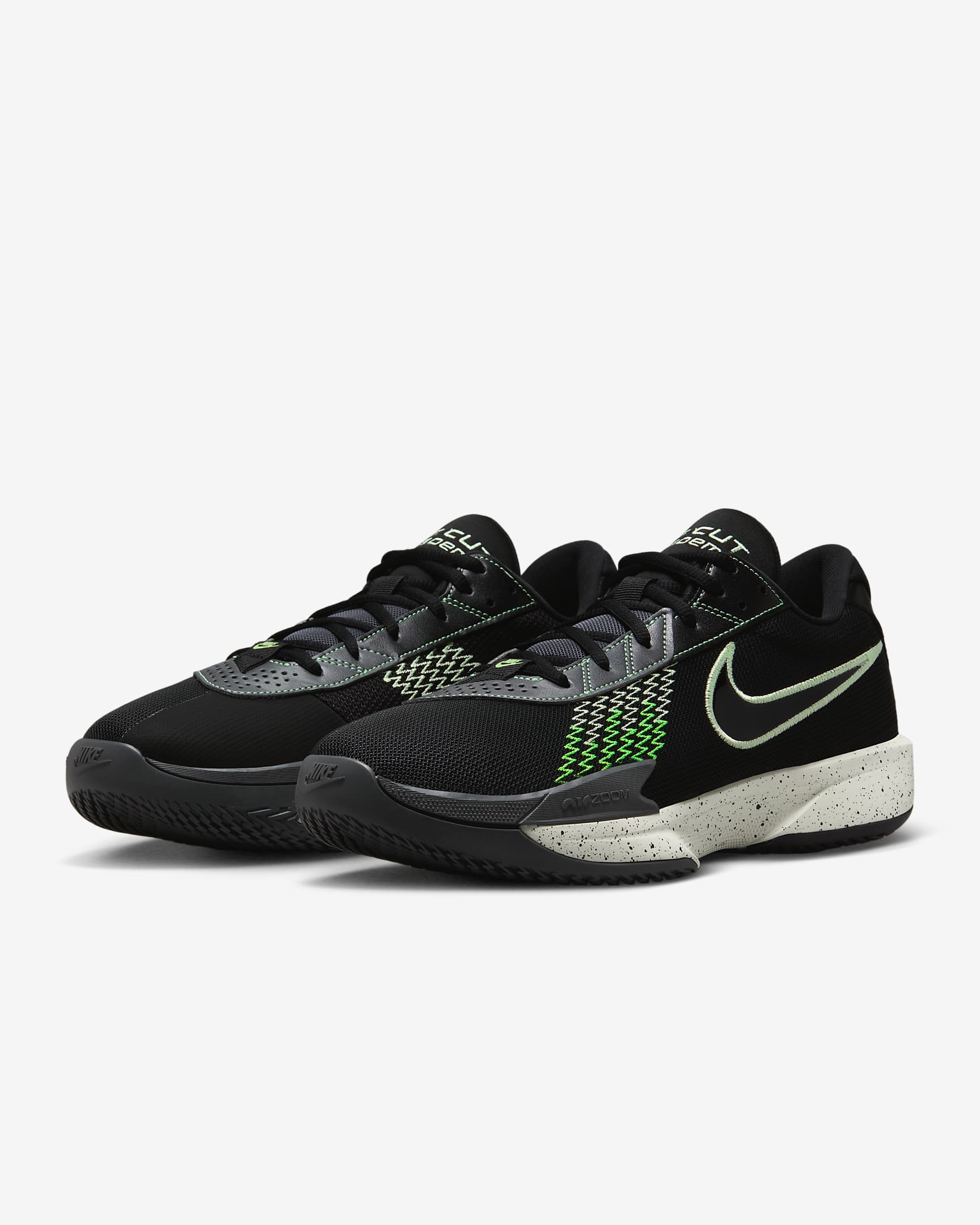 Nike G.T. Cut Academy EP Basketball Shoes - Black/Iron Grey/Green Strike/Barely Volt