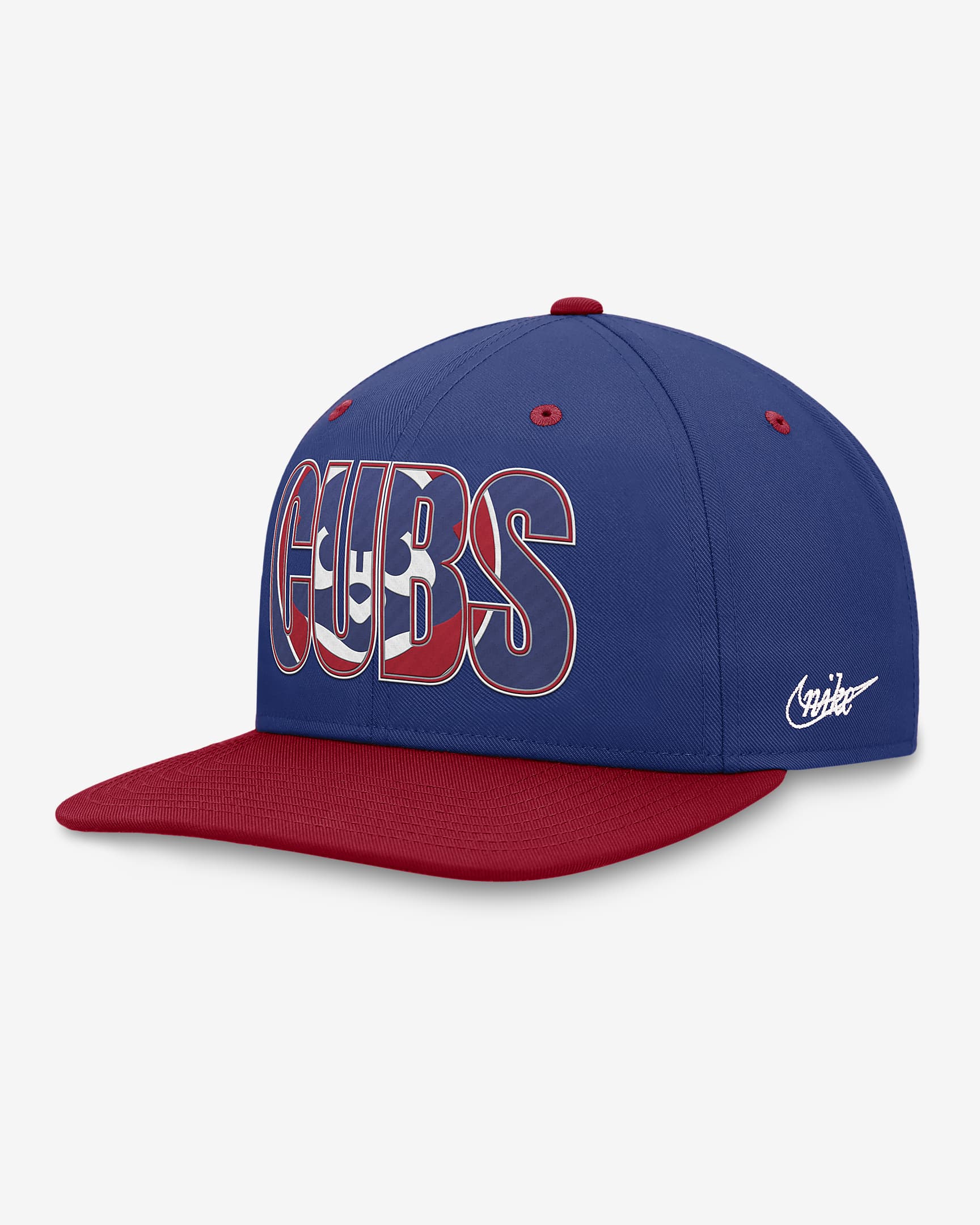 Chicago Cubs Pro Cooperstown Men's Nike MLB Adjustable Hat - Royal/Red
