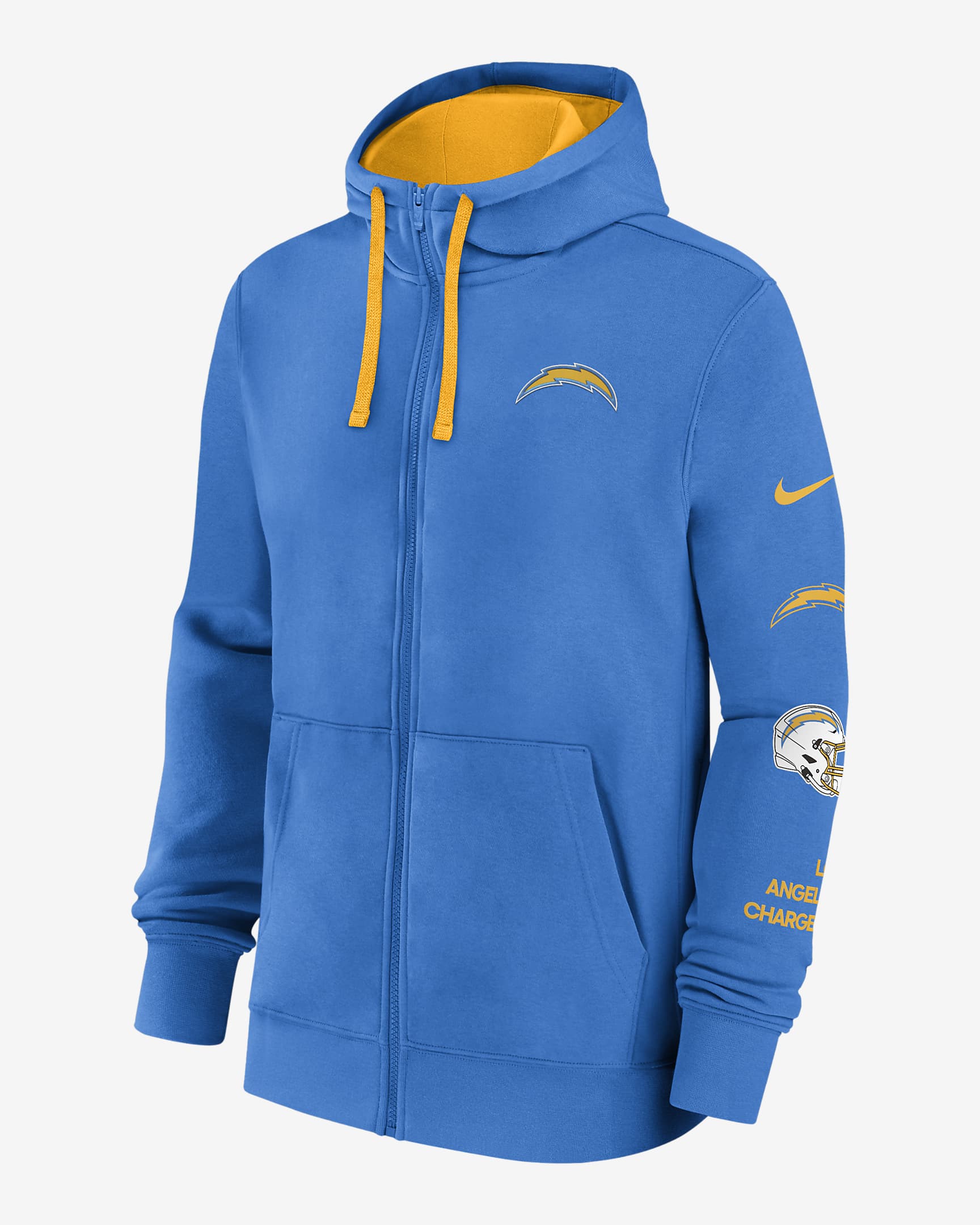Los Angeles Chargers Club Men's Nike NFL Full-Zip Hoodie - Blue