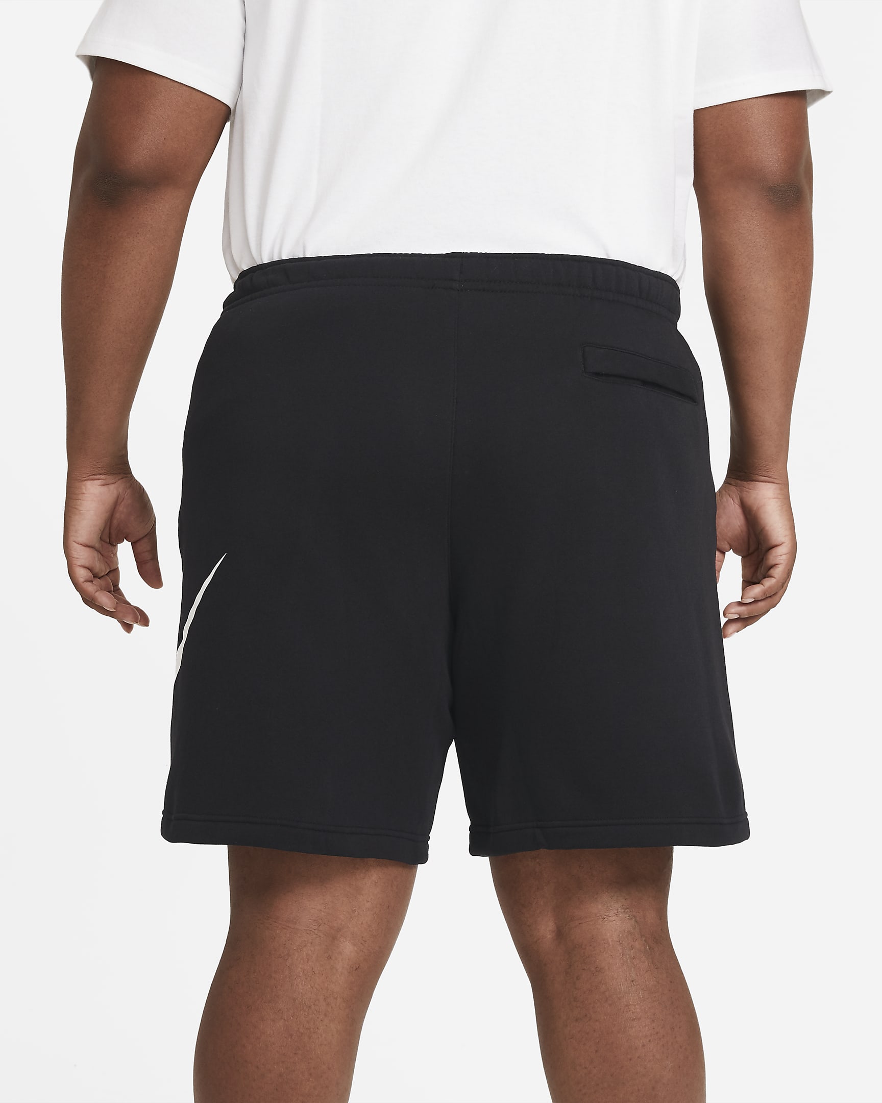 Nike Sportswear Club Herrenshorts mit Grafik - Schwarz/Weiß/Weiß