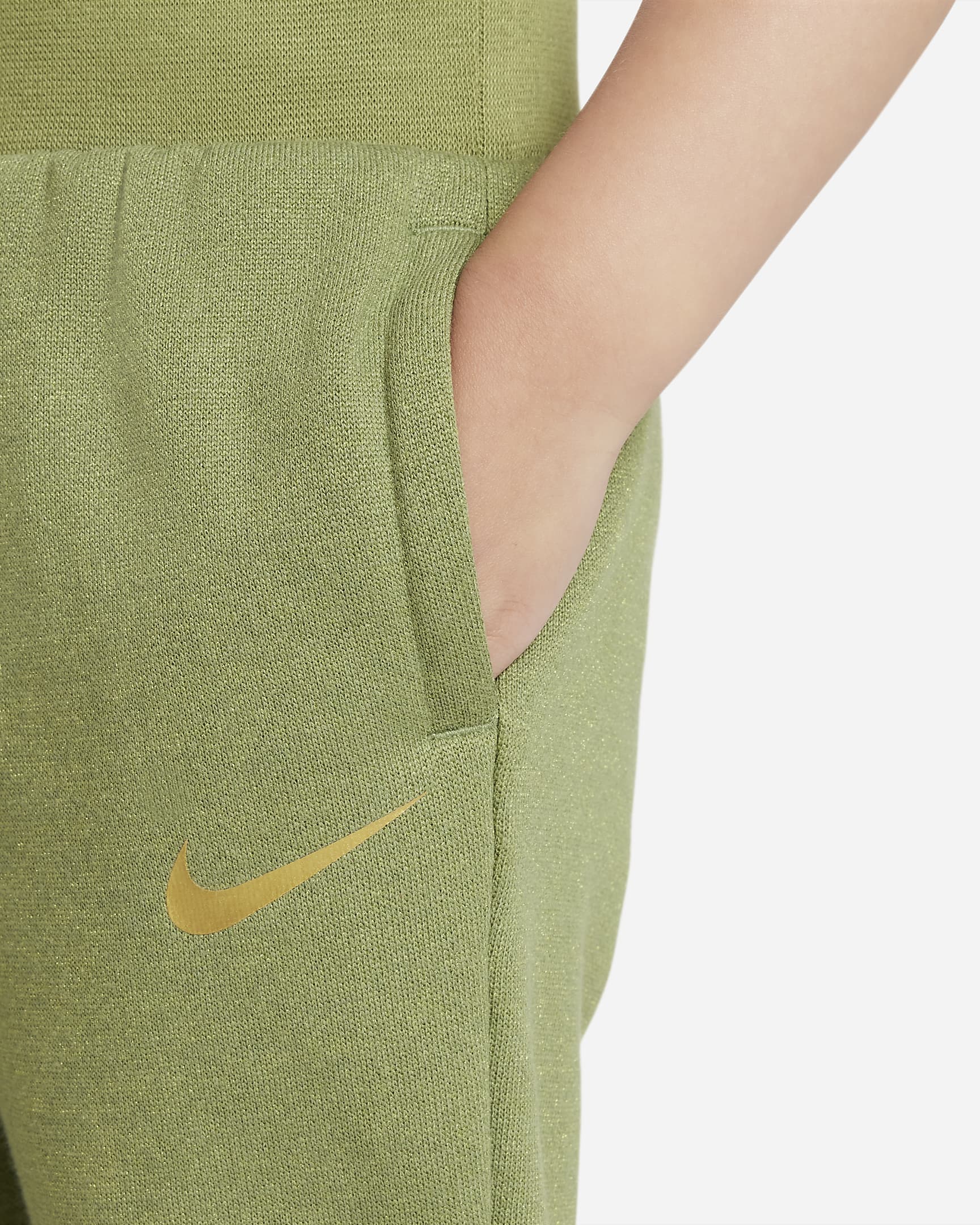 Pants de tejido Fleece moteado para niños pequeños Nike - Caimán