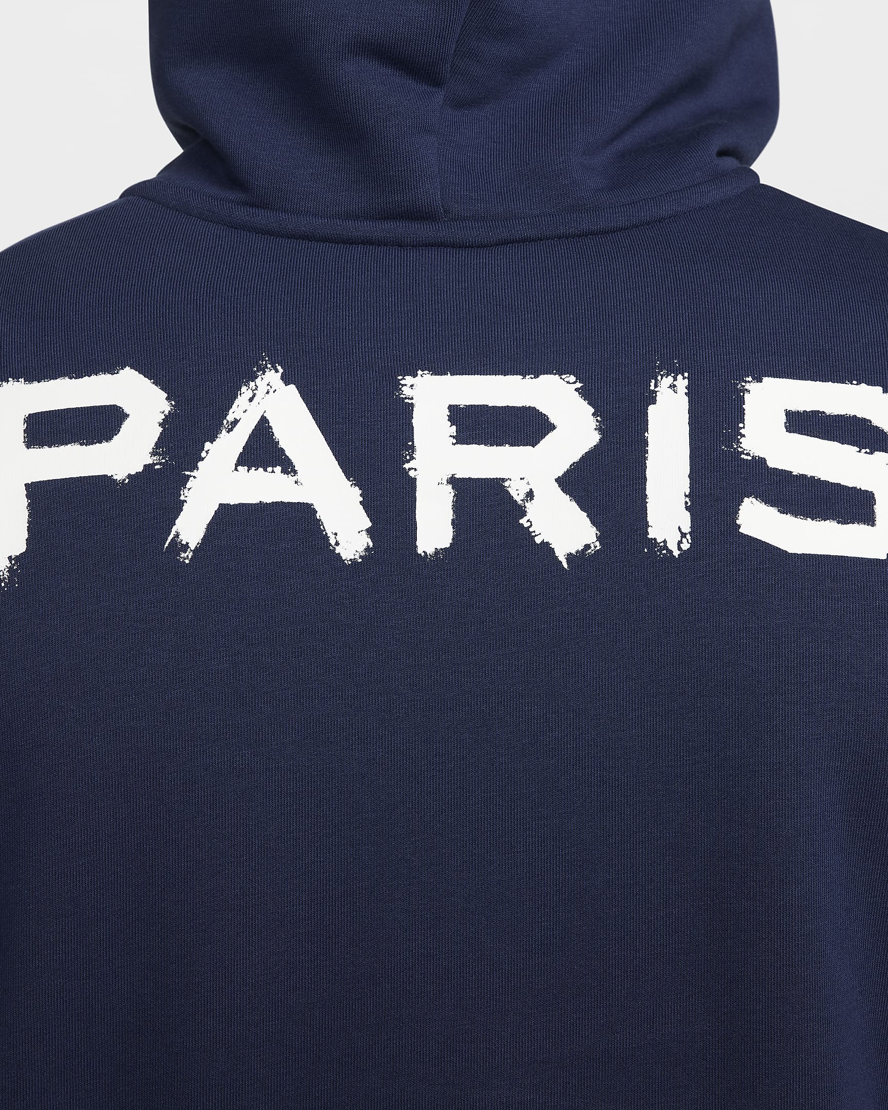 パリ サンジェルマン (PSG) スタンダード イシュー メンズ ナイキ Dri-FIT サッカー プルオーバー パーカー - ミッドナイトネイビー/ユニバーシティレッド