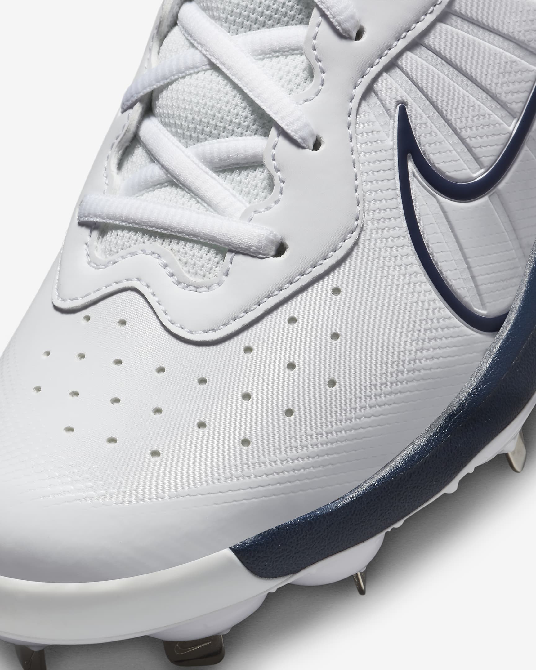 Nike Alpha Huarache Varsity 4 Low Men's Baseball Cleats - White/Pure Platinum/Black/Midnight Navy