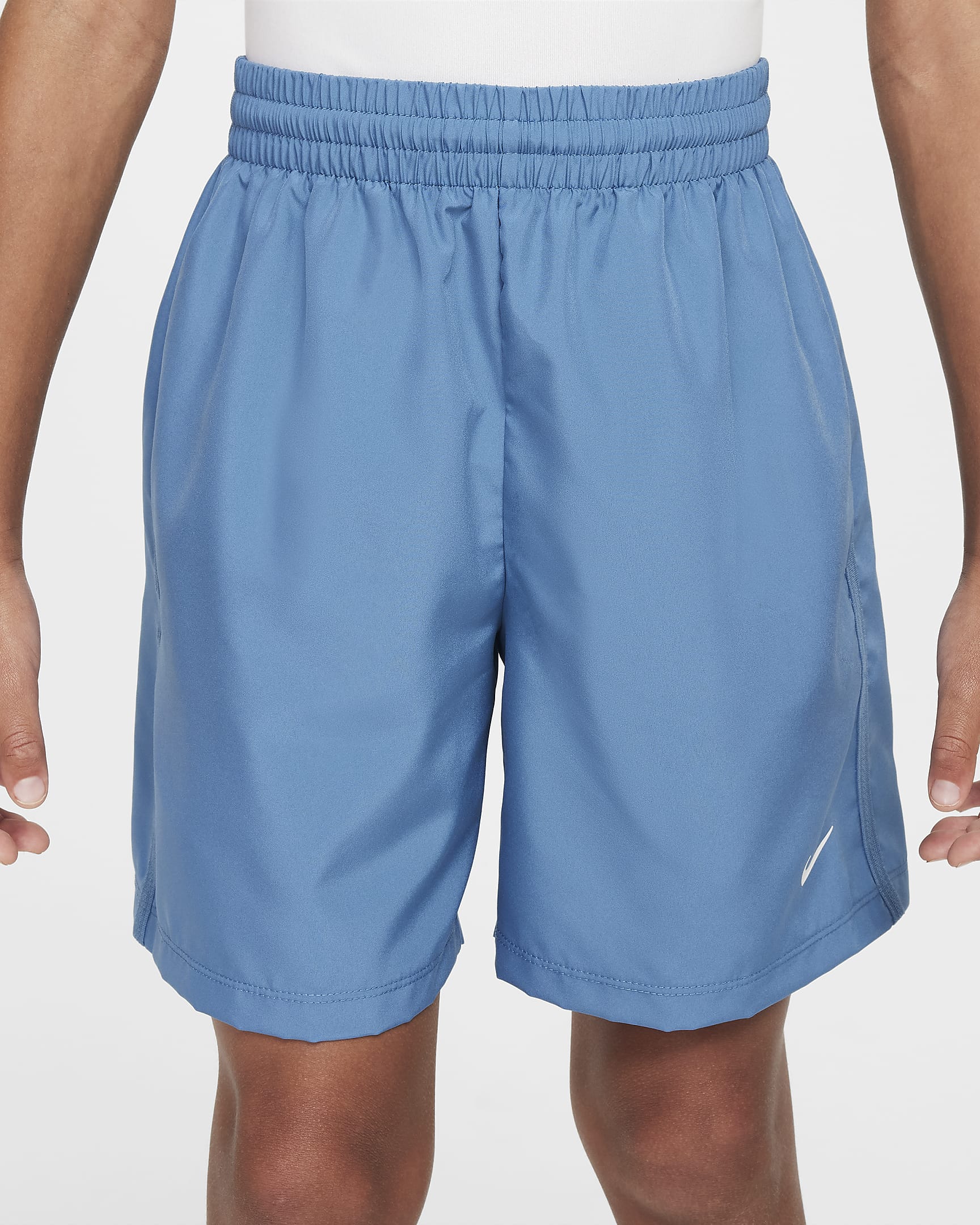 Nike Multi Older Kids' (Boys') Dri-FIT Training Shorts - Aegean Storm/White