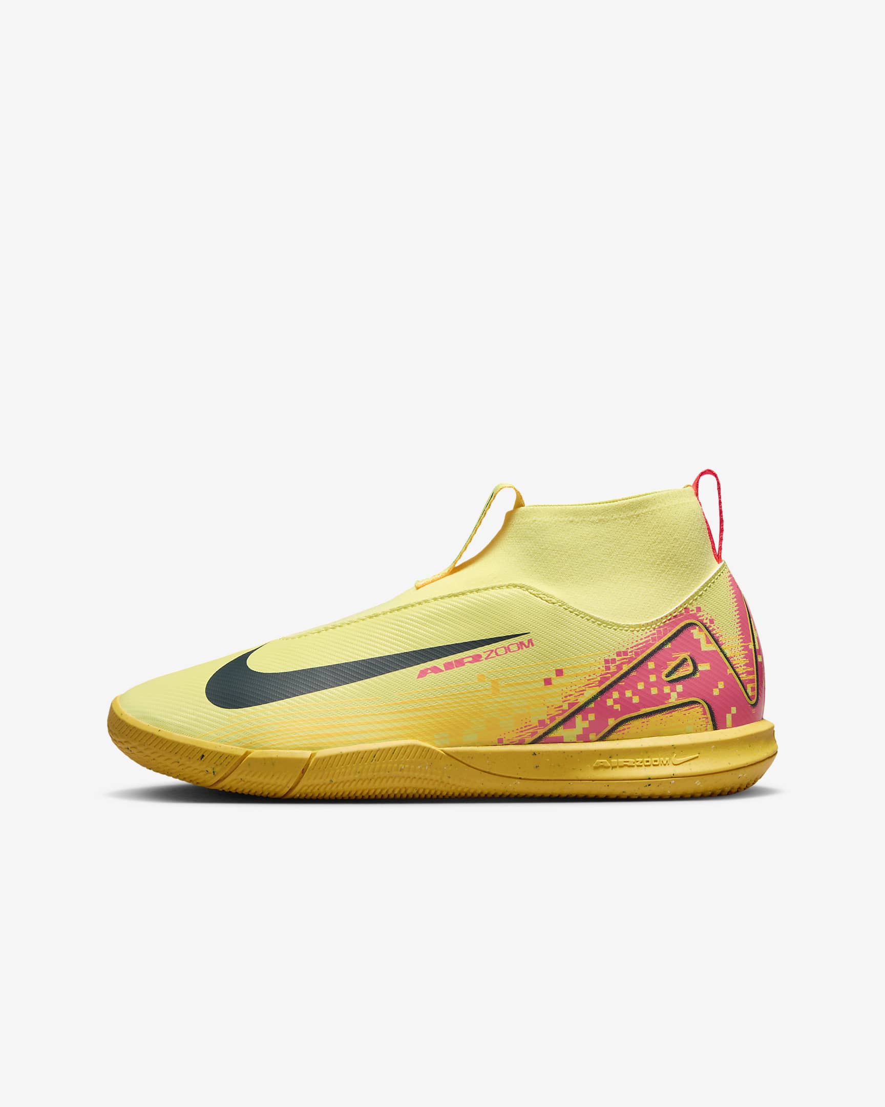 Nike Jr. Mercurial Superfly 10 Academy "Kylian Mbappé" IC High-Top-fodboldsko til større børn - Light Laser Orange/Armory Navy