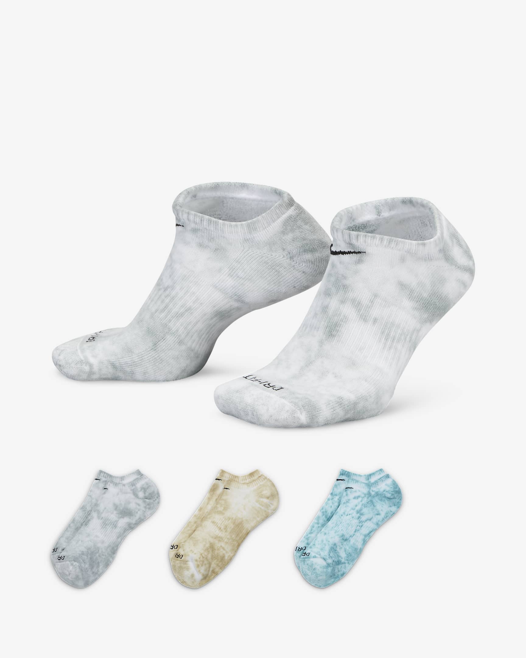 ถุงเท้าลดแรงกระแทกแบบซ่อน Nike Everyday Plus (3 คู่) - หลายสี