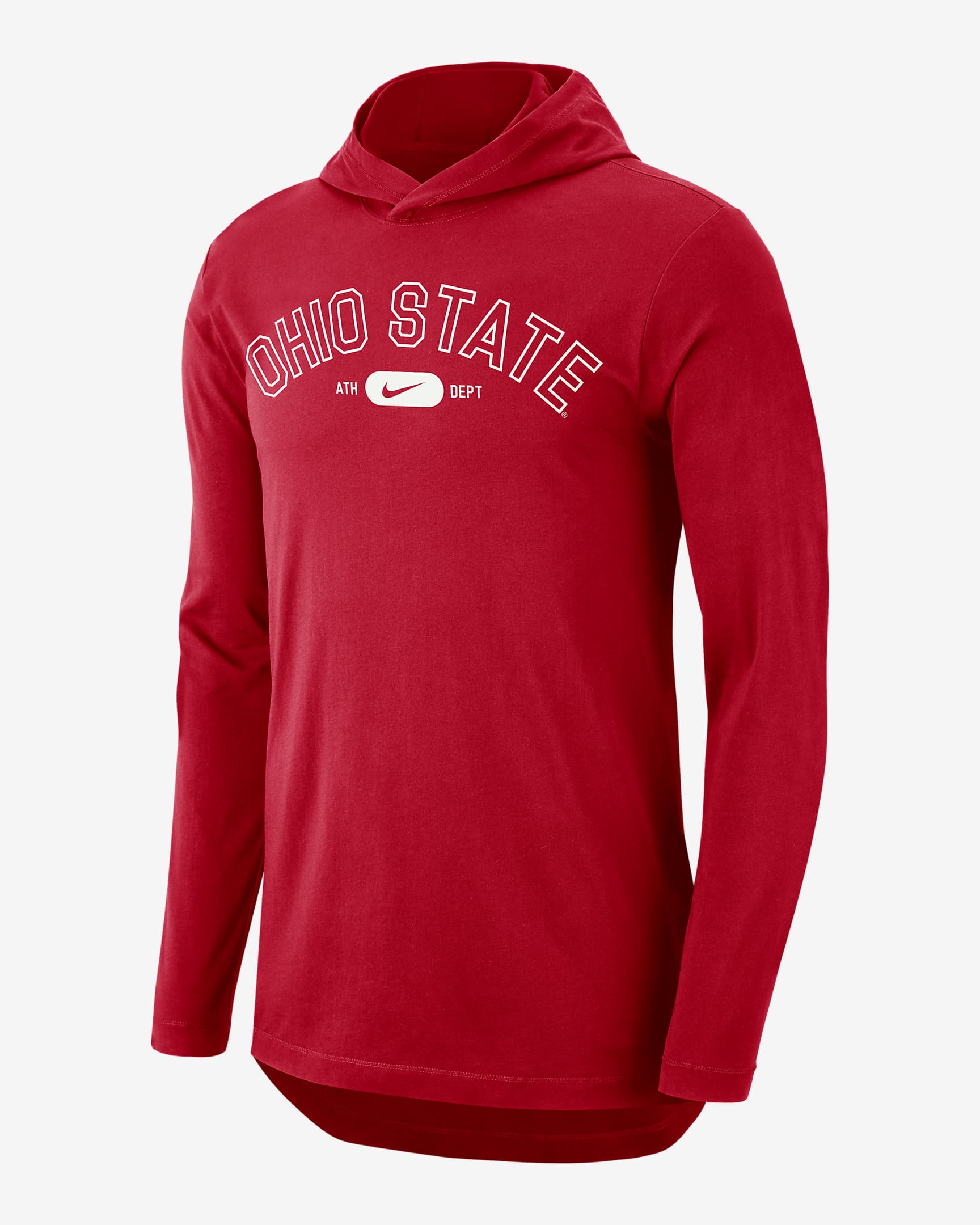 Ohio State Men's Nike Dri-FIT College Hooded T-Shirt - University Red/Summit White