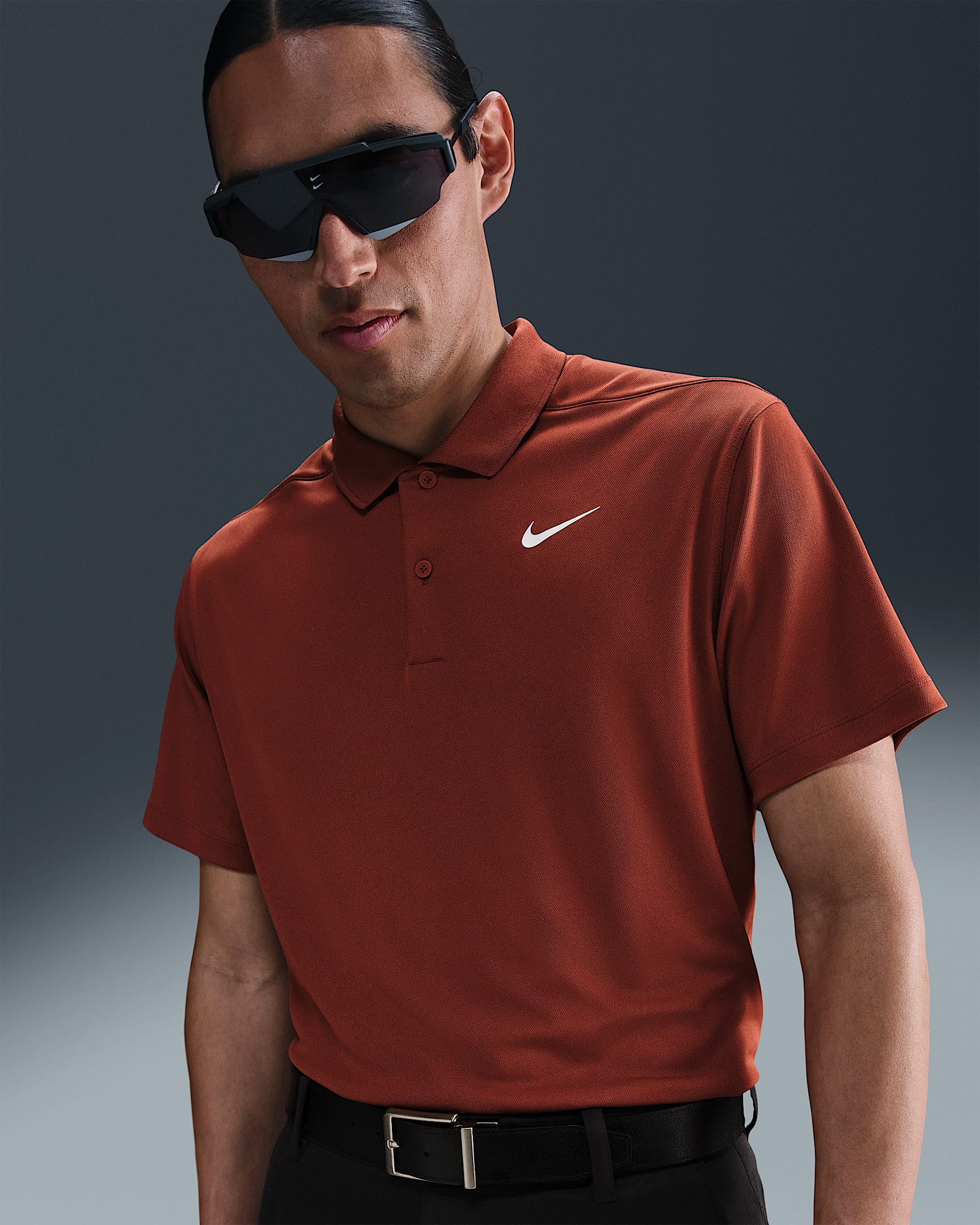 Nike Dri-FIT Victory Men's Golf Polo - Mars Stone/White