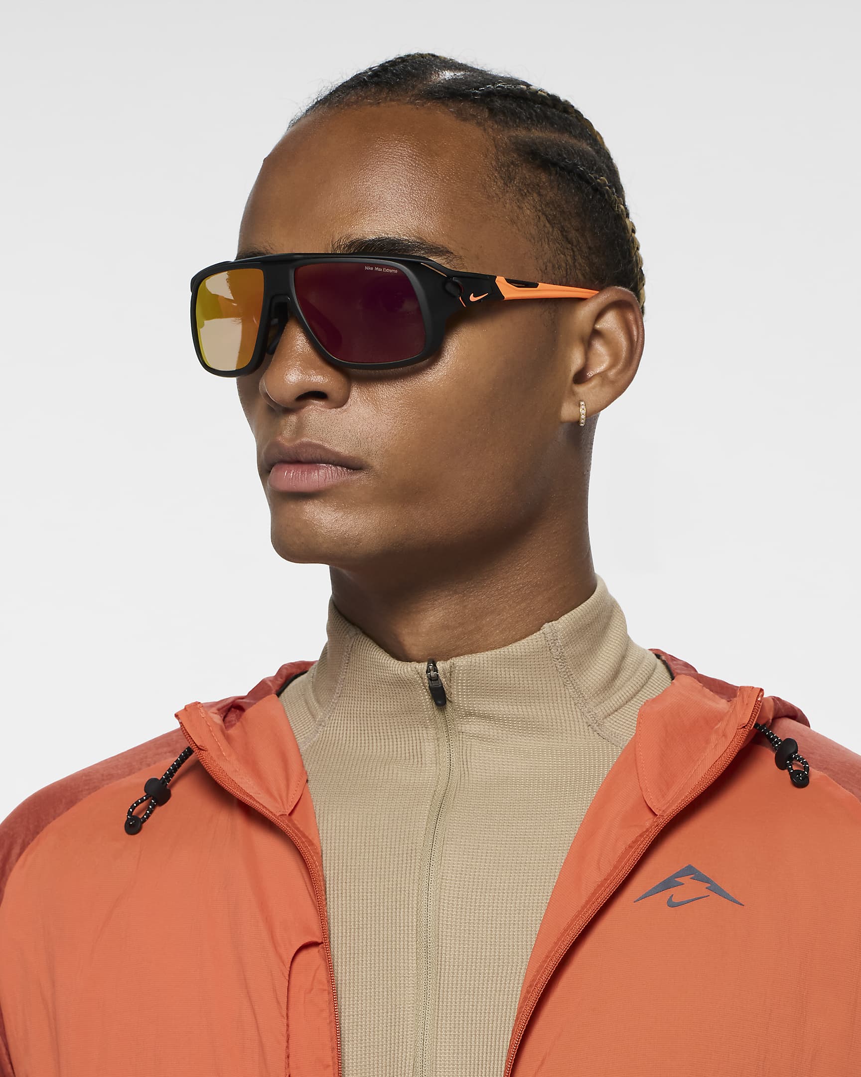 Nike Flyfree Soar Road Tint Sunglasses - Black/Total Orange