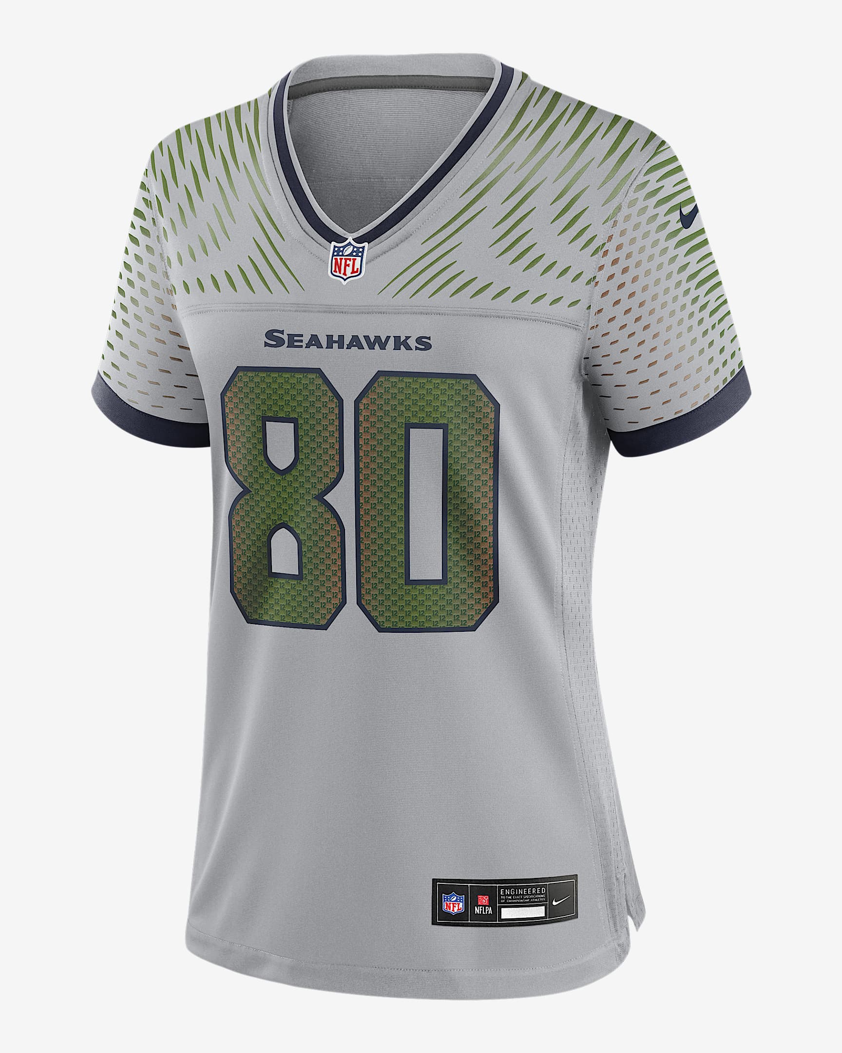 Jersey Nike de la NFL Game para mujer Steve Largent Seattle Seahawks Rivalries Collection - Gris
