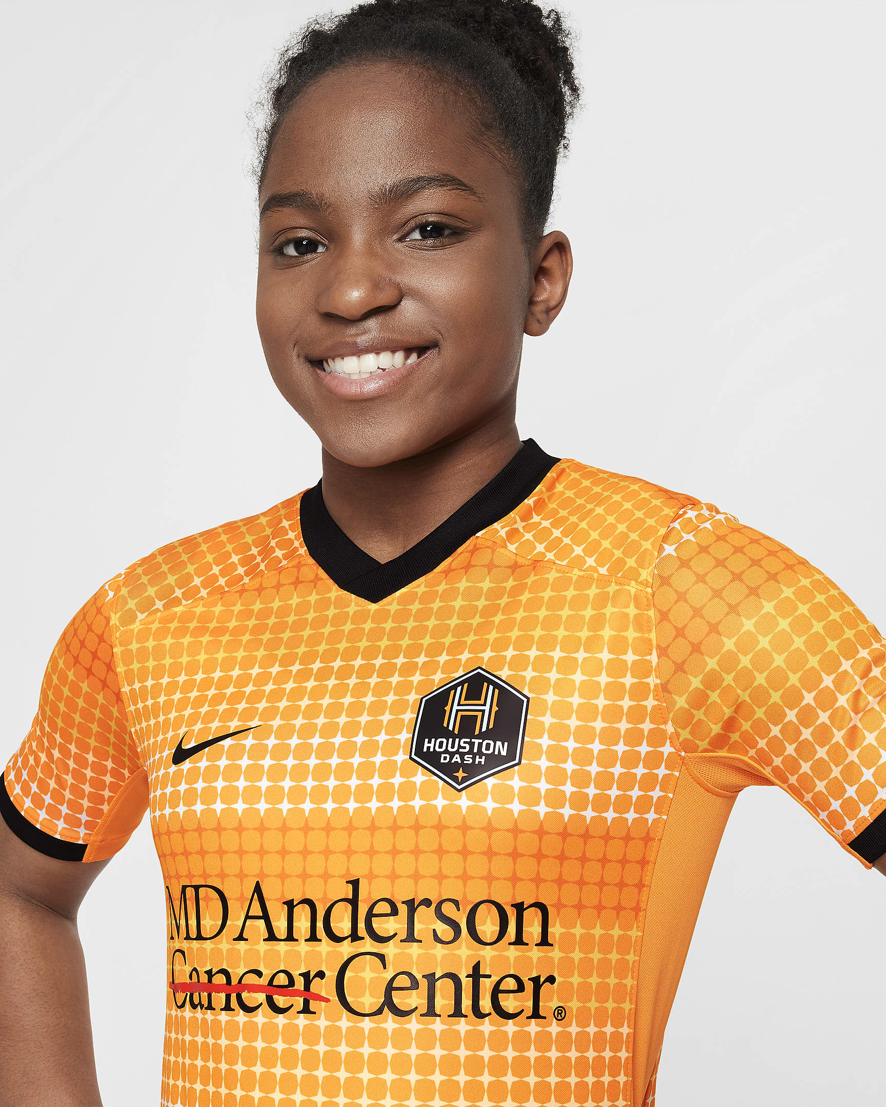 Houston Dash 2024 Stadium Primary Big Kids' Nike DriFIT NWSL Replica