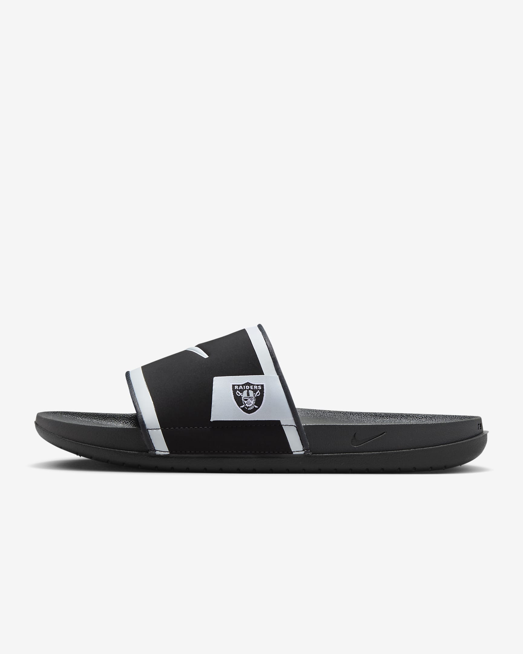 Chanclas Offcourt Nike Offcourt (Las Vegas Raiders) - Negro/Gris humo oscuro/Plata campo