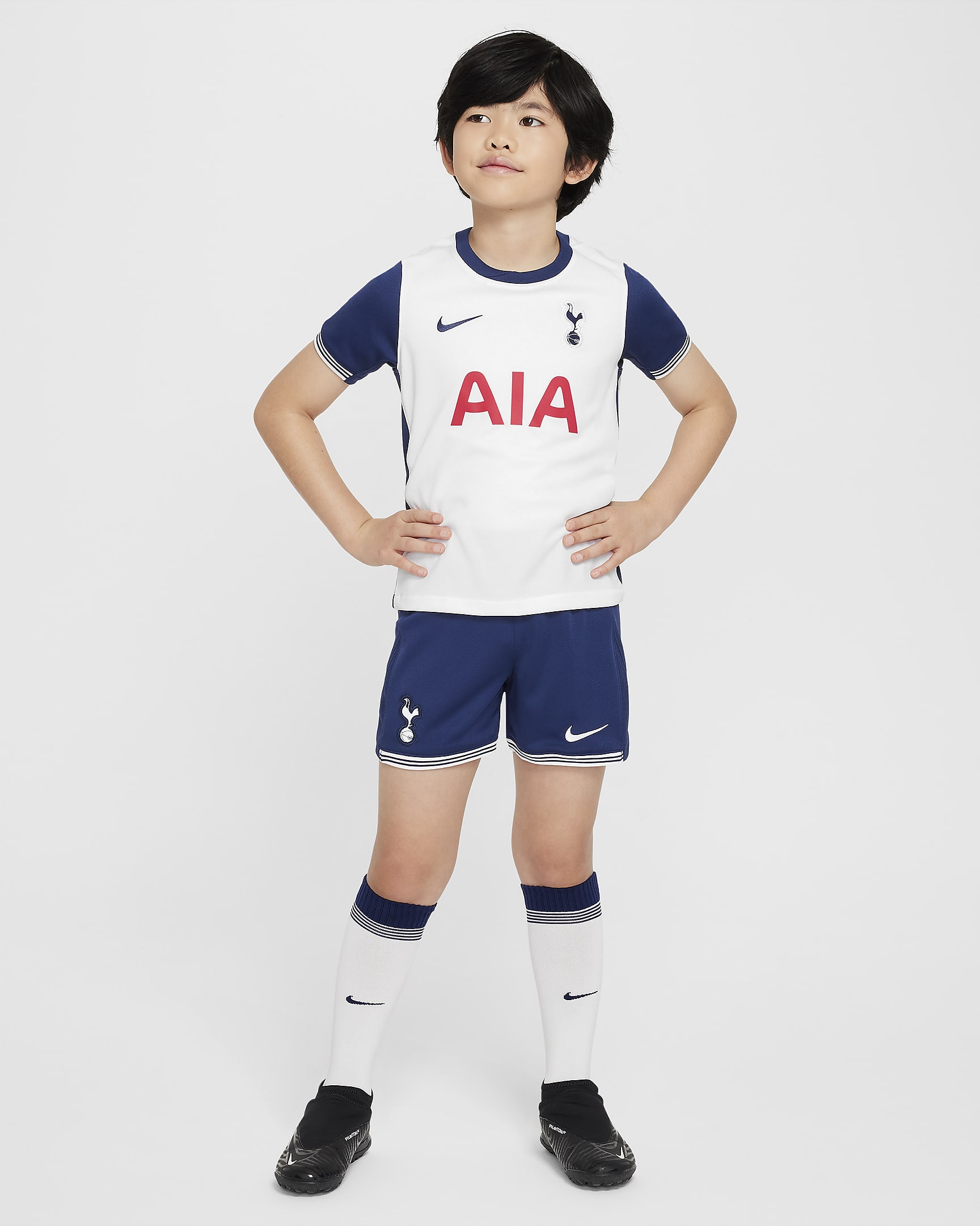 Divisa da calcio replica in 3 pezzi Nike Tottenham Hotspur 2024/25 Stadium per bambino/a – Home - Bianco/Binary Blue/Binary Blue