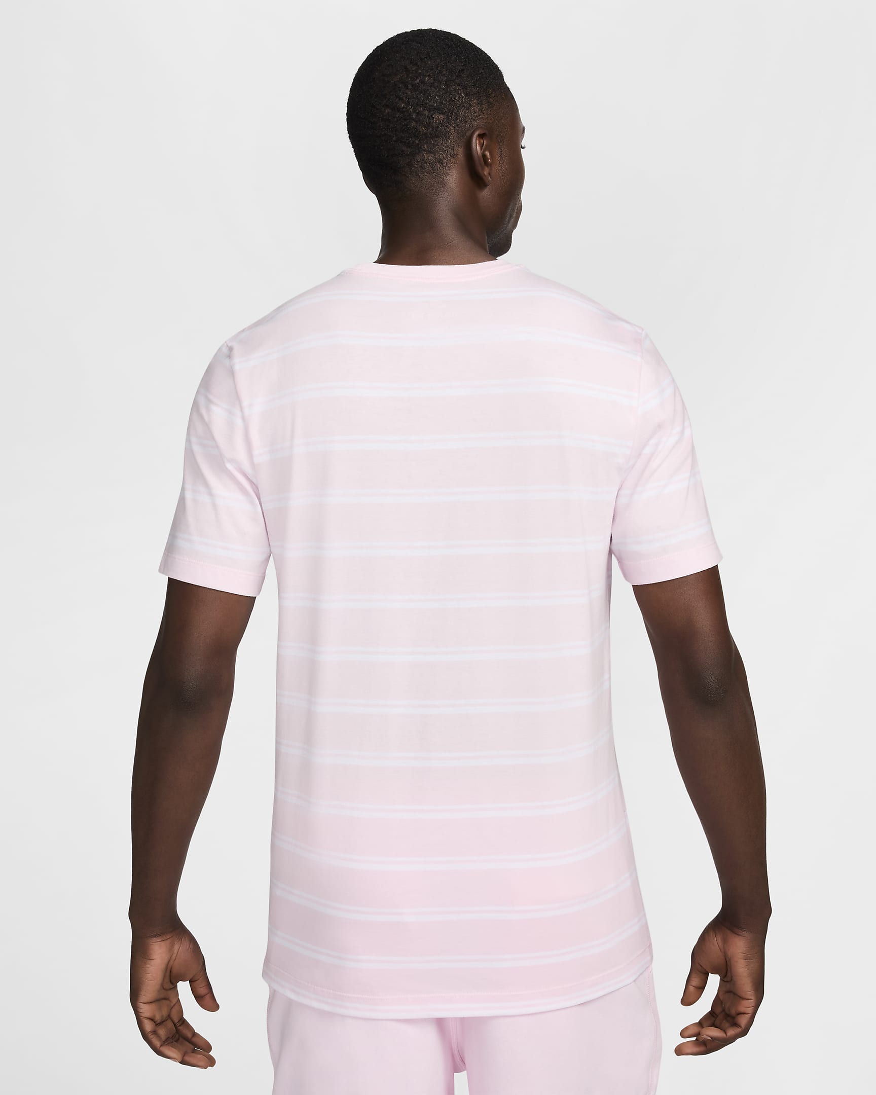 Nike Sportswear Men's Striped T-Shirt - Pink Foam