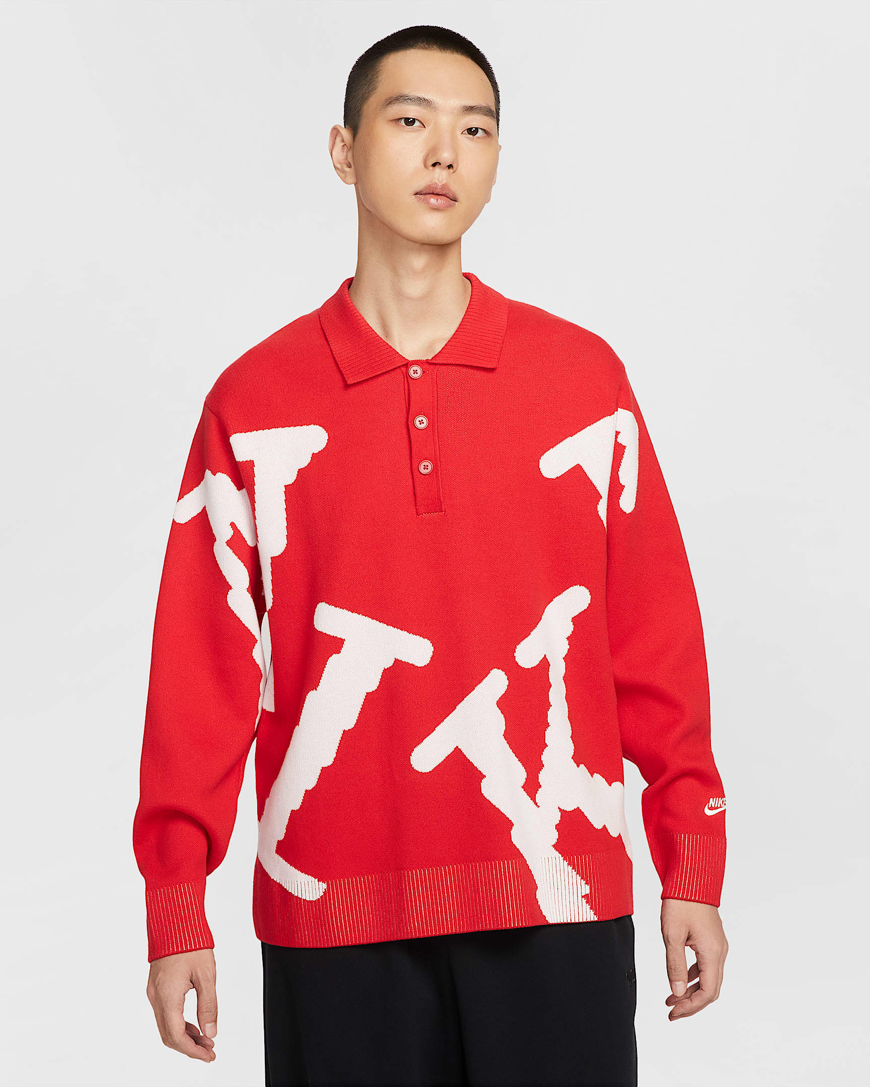 Nike Sportswear Club Men's Rugby Top - University Red/Sail/Sail