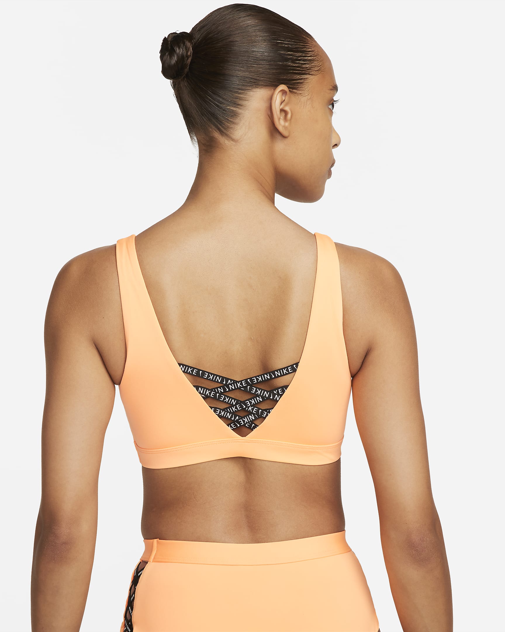 Nike Sneakerkini Women's Scoop Neck Bikini Top - Peach Cream