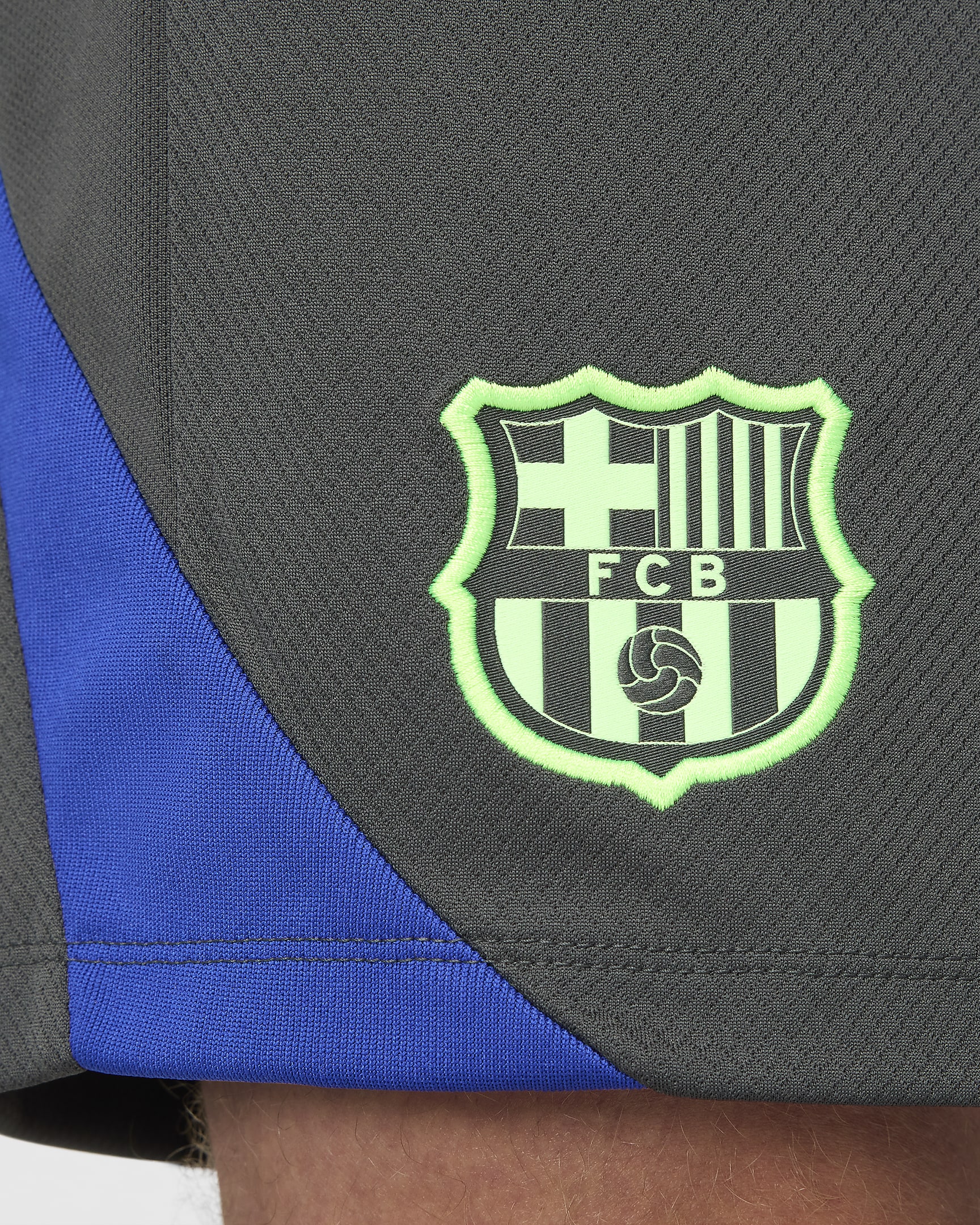 F.C. Barcelona Strike Third Men's Nike Dri-FIT Football Knit Shorts - Anthracite/Old Royal/Lime Blast