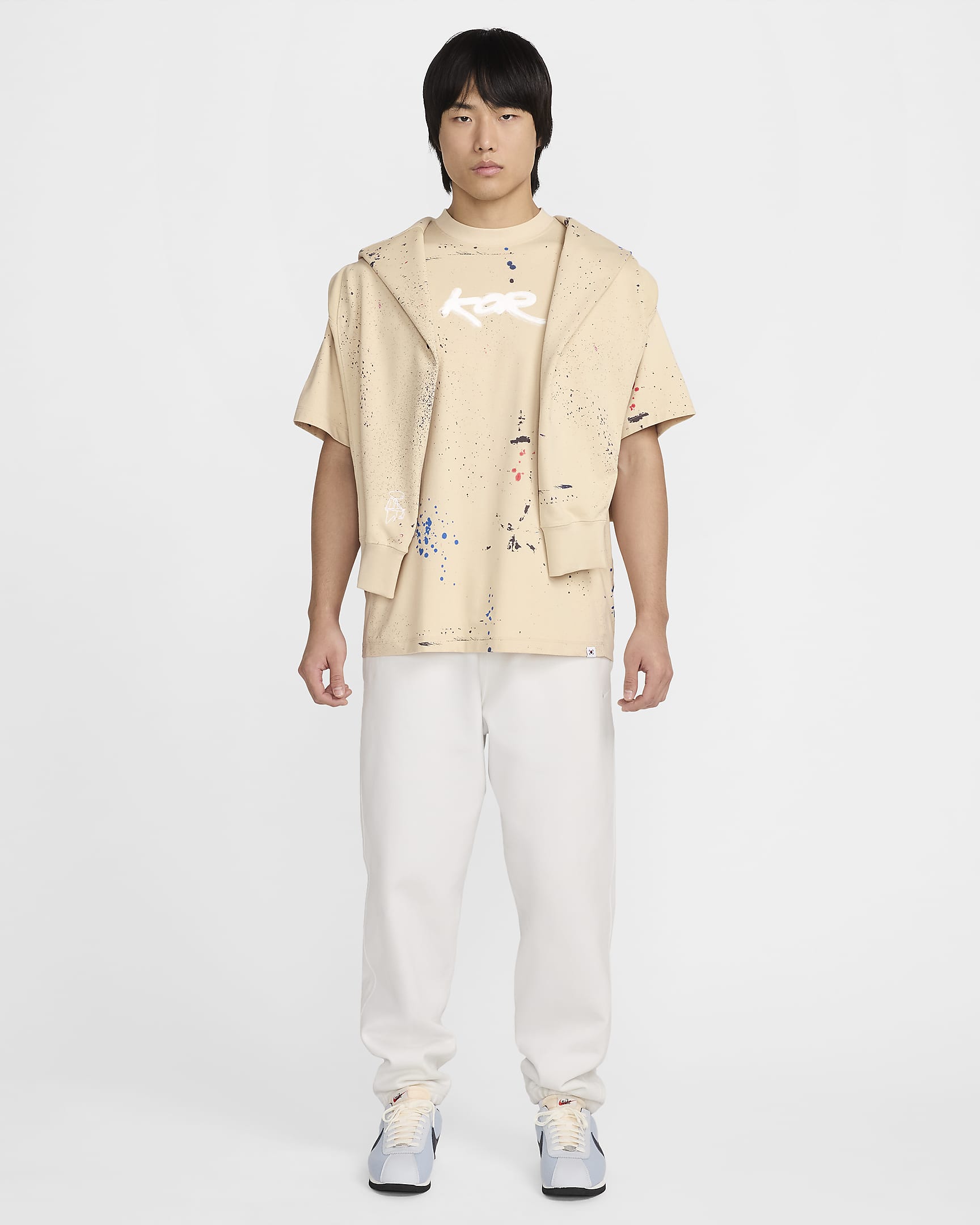 Korea Men's Nike Dri-FIT ADV Breaking Short-Sleeve Top - Sanddrift/White