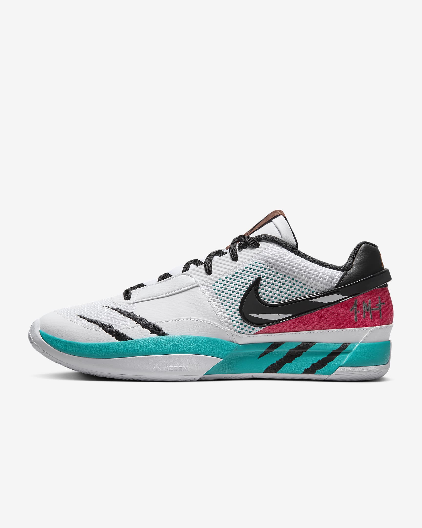 Ja 1 "Scratch" Basketball Shoes - White/Turbo Green/University Red/Black